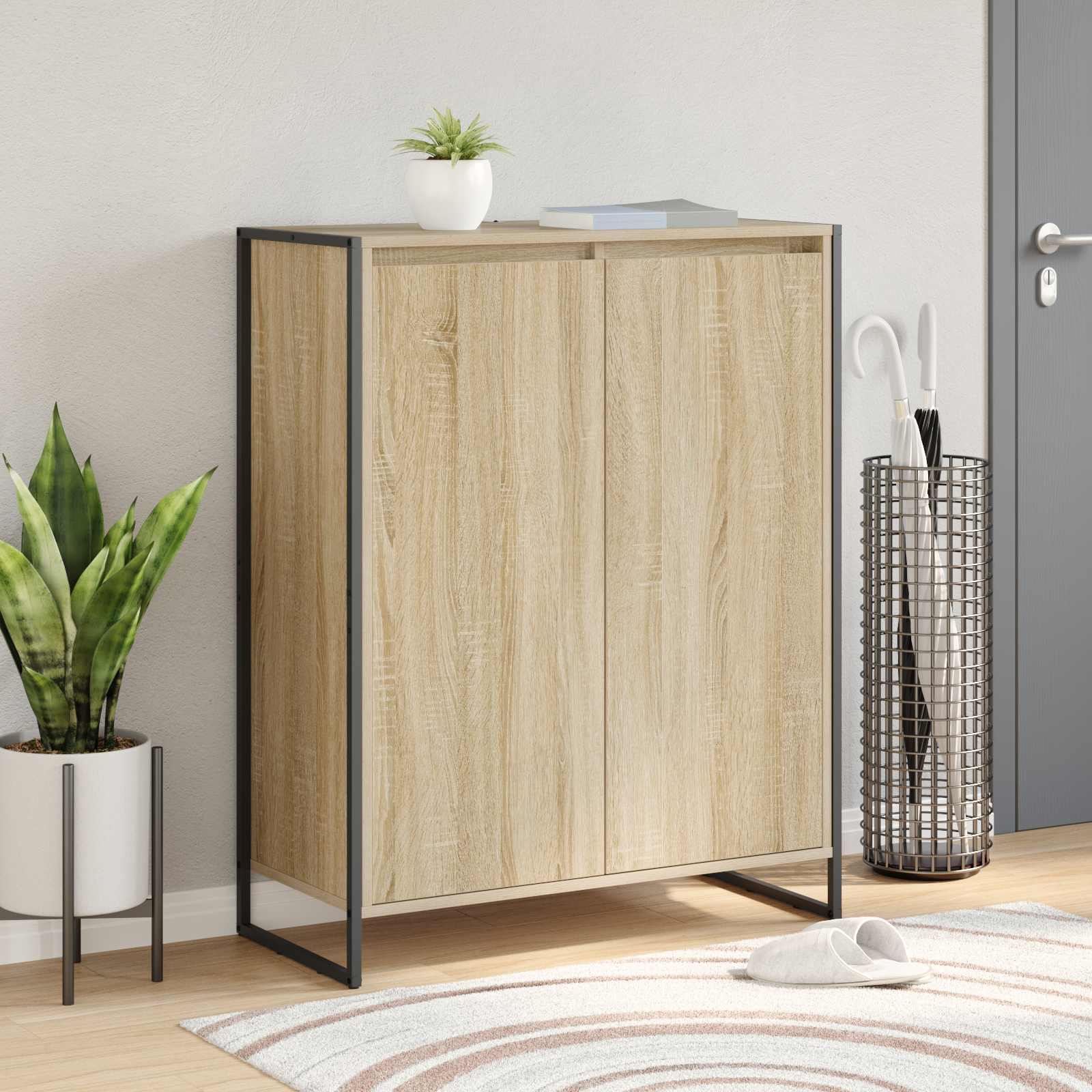 Cabinet à chaussures Sonoma 79 x 36 x 100 cm Bois d'ingénierie - XIOS