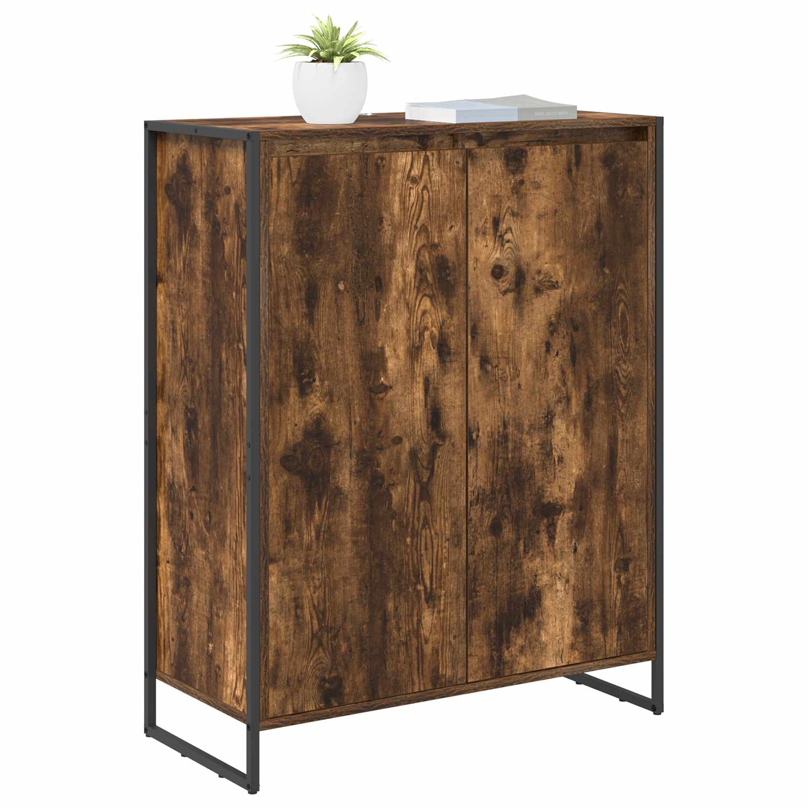 Cabinet à chaussures avec stockage Chêne Fumé 79 x 36 x 100 cm - XIOS