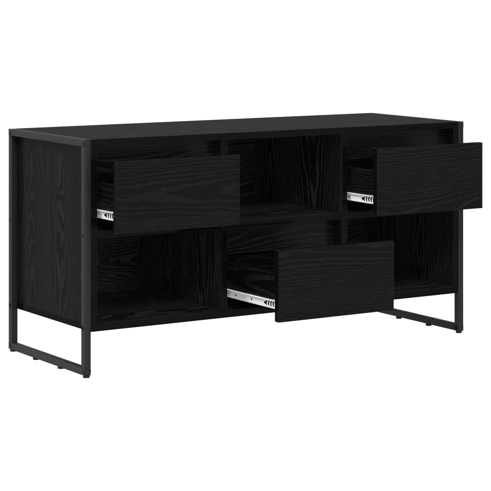 Meuble TV Chêne noir 100 x 36 x 49,5 cm Bois d'ingénierie - XIOS