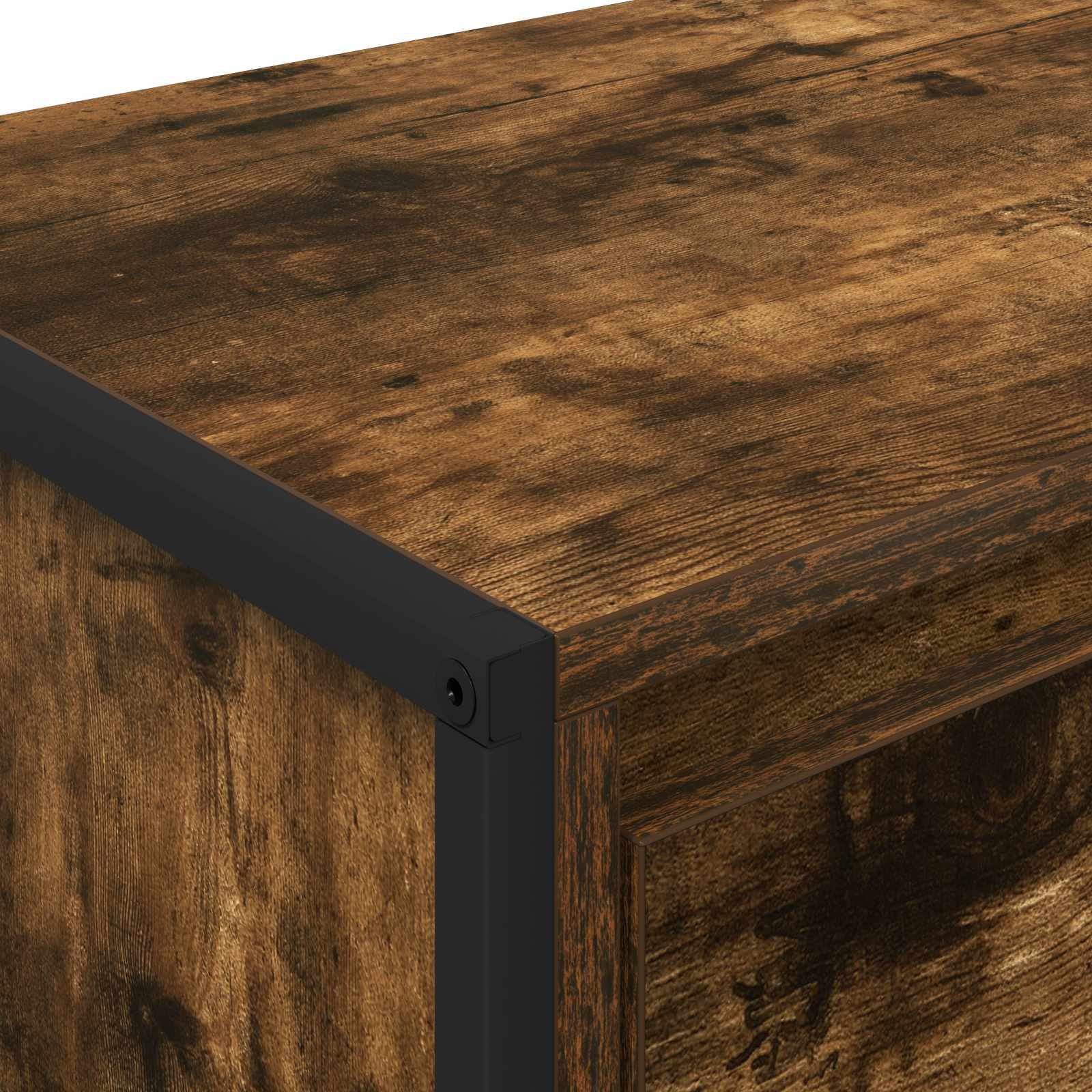 Meuble TV Chêne Fumé 100 x 36 x 49,5 cm Bois d'ingénierie - XIOS