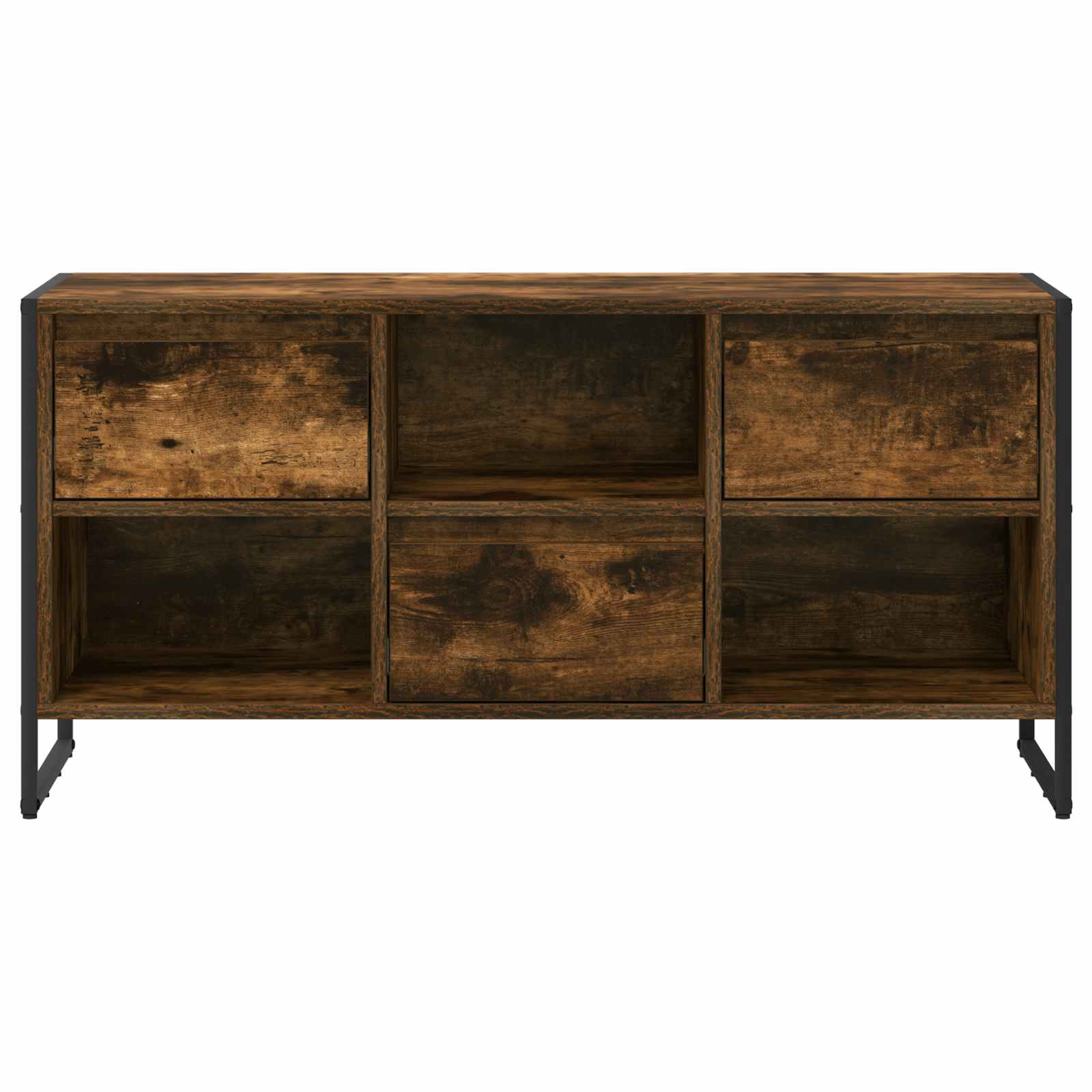 Meuble TV Chêne Fumé 100 x 36 x 49,5 cm Bois d'ingénierie - XIOS