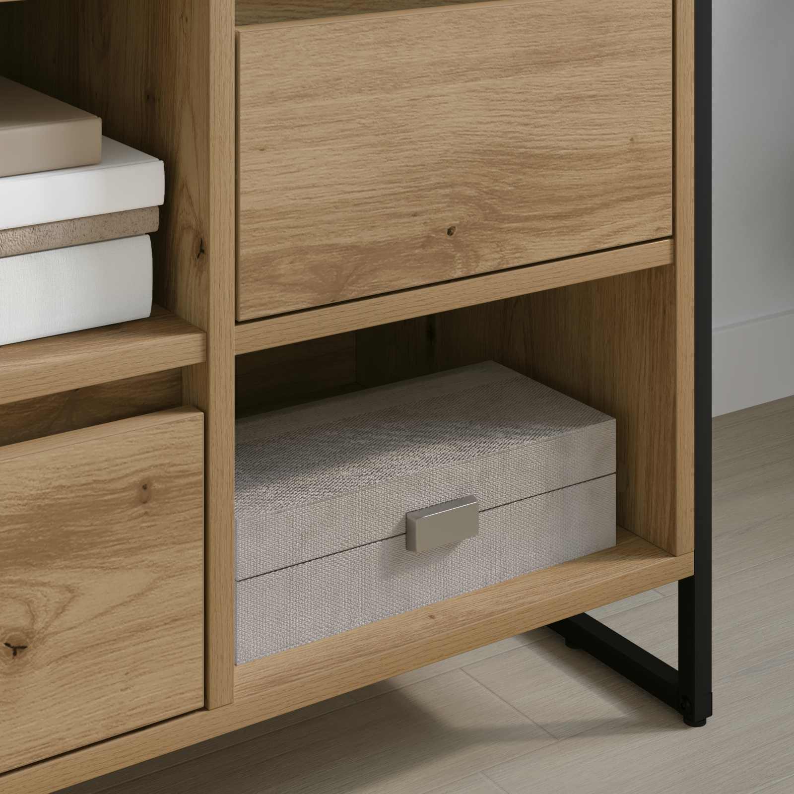 Meuble TV Chêne artisan 100 x 36 x 49,5 cm Bois d'ingénierie - XIOS