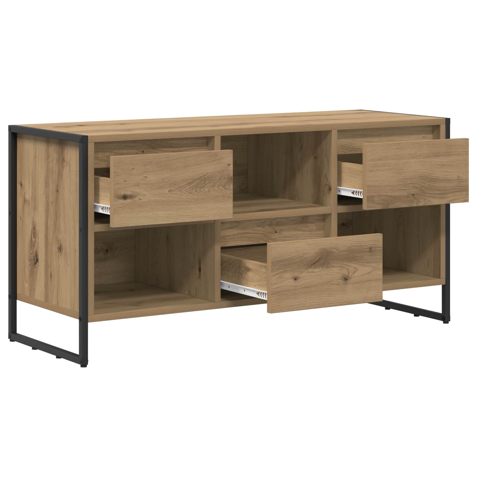 Meuble TV Chêne artisan 100 x 36 x 49,5 cm Bois d'ingénierie - XIOS