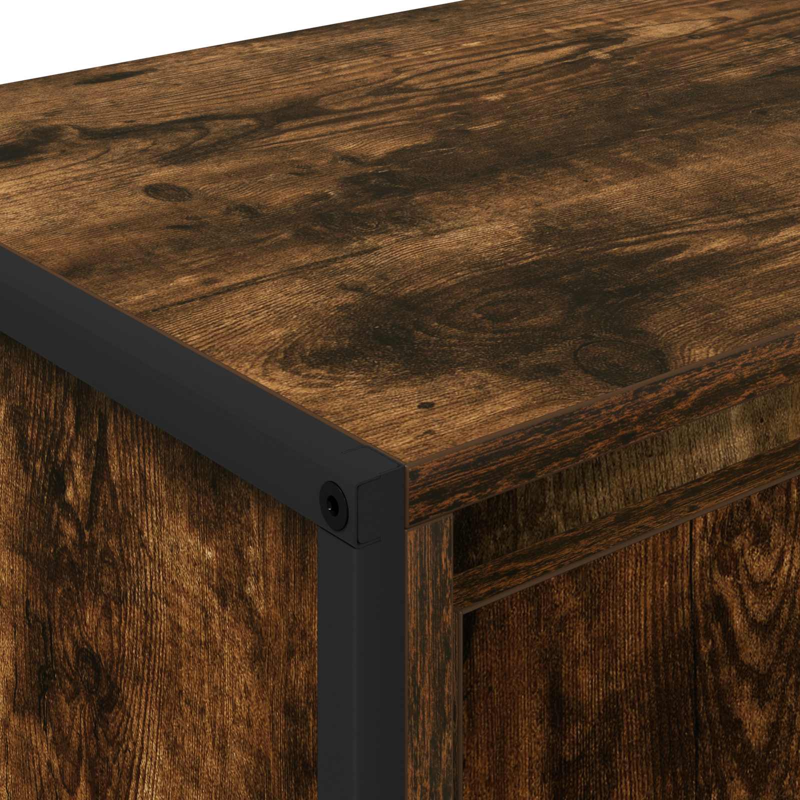 Meuble TV Chêne Fumé 140 x 36 x 49.5 cm Bois d'ingénierie - XIOS