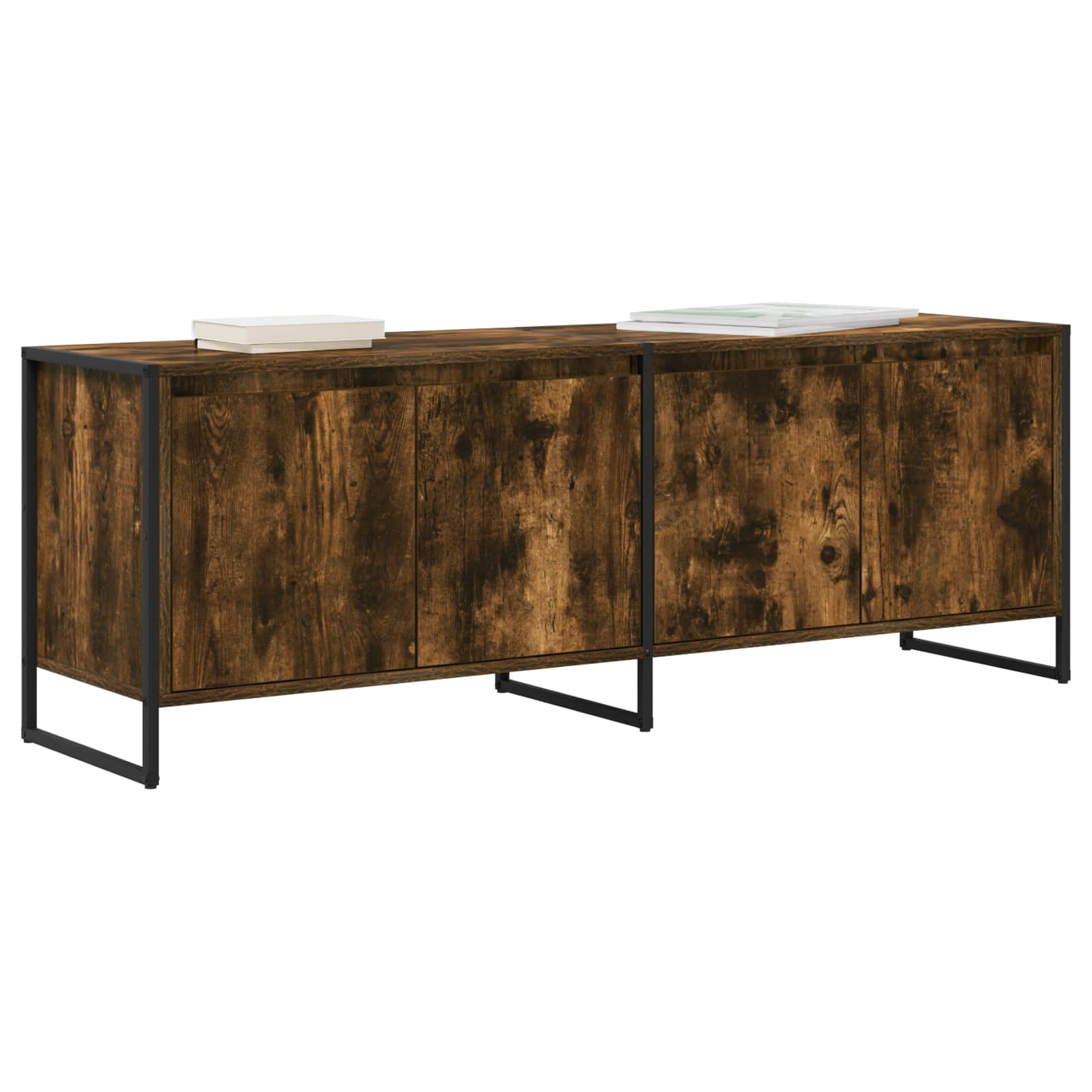Meuble TV Chêne Fumé 140 x 36 x 49.5 cm Bois d'ingénierie - XIOS