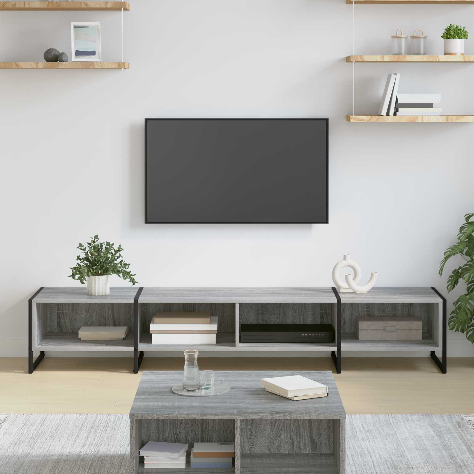 Meuble TV Gris Sonoma 170,5 x 36 x 30,5 cm Bois d'ingénierie - XIOS