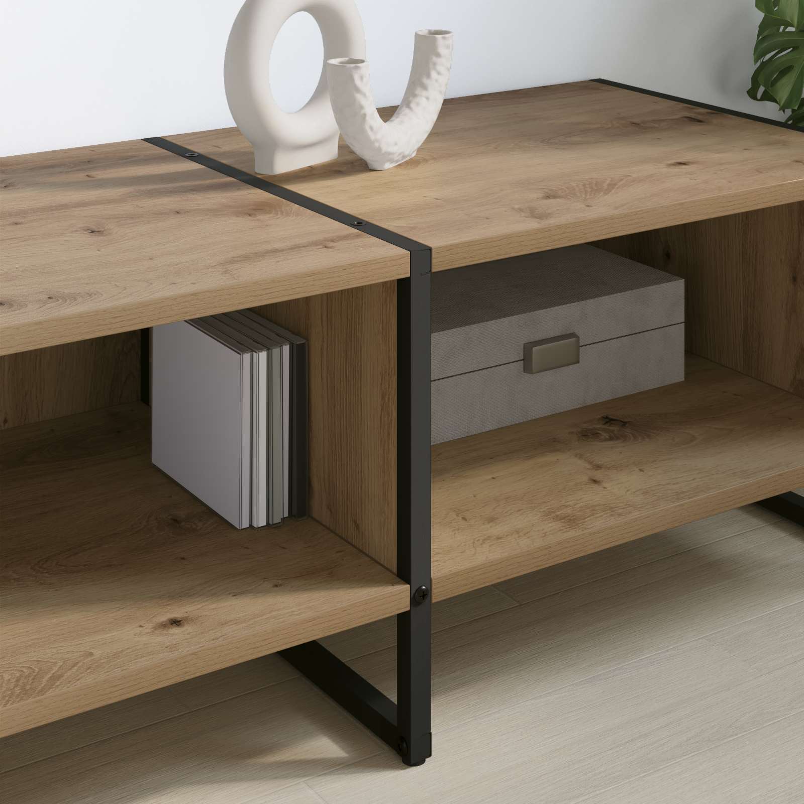 Meuble TV Chêne artisan 170,5 x 36 x 30,5 cm Bois d'ingénierie - XIOS