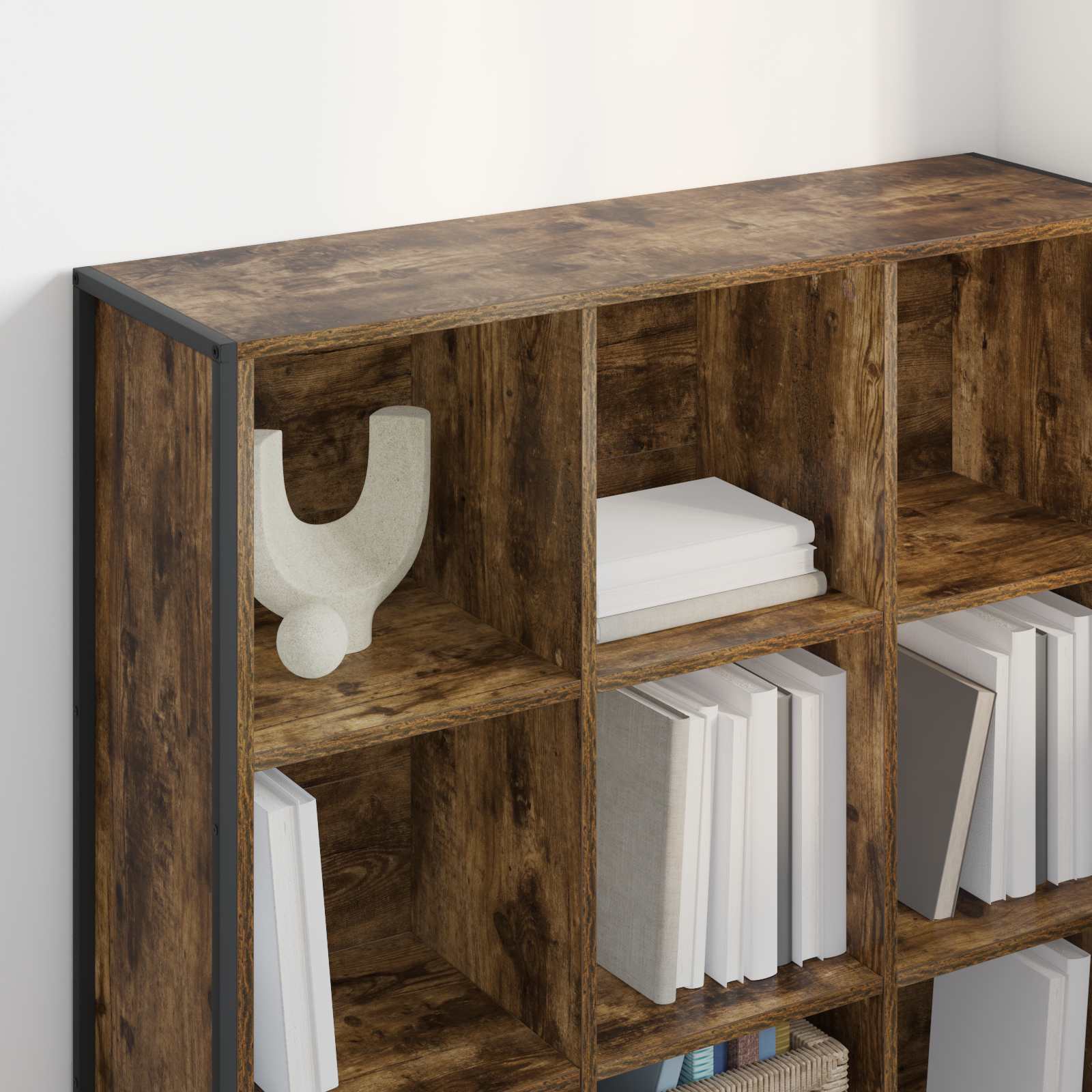 Bibliothèque Chêne Fumé 99,5 x 30 x 108,5 cm Bois d'ingénierie - XIOS