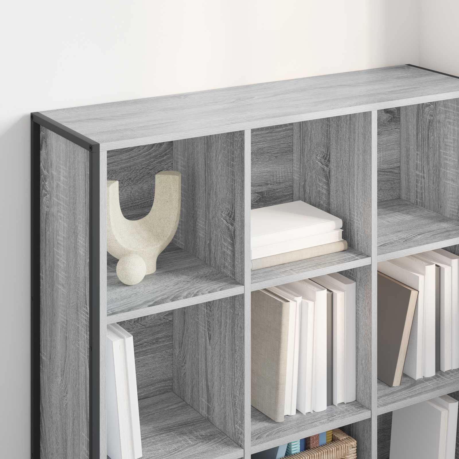 Bibliothèque Gris Sonoma 99,5 x 30 x 108,5 cm Bois d'ingénierie - XIOS