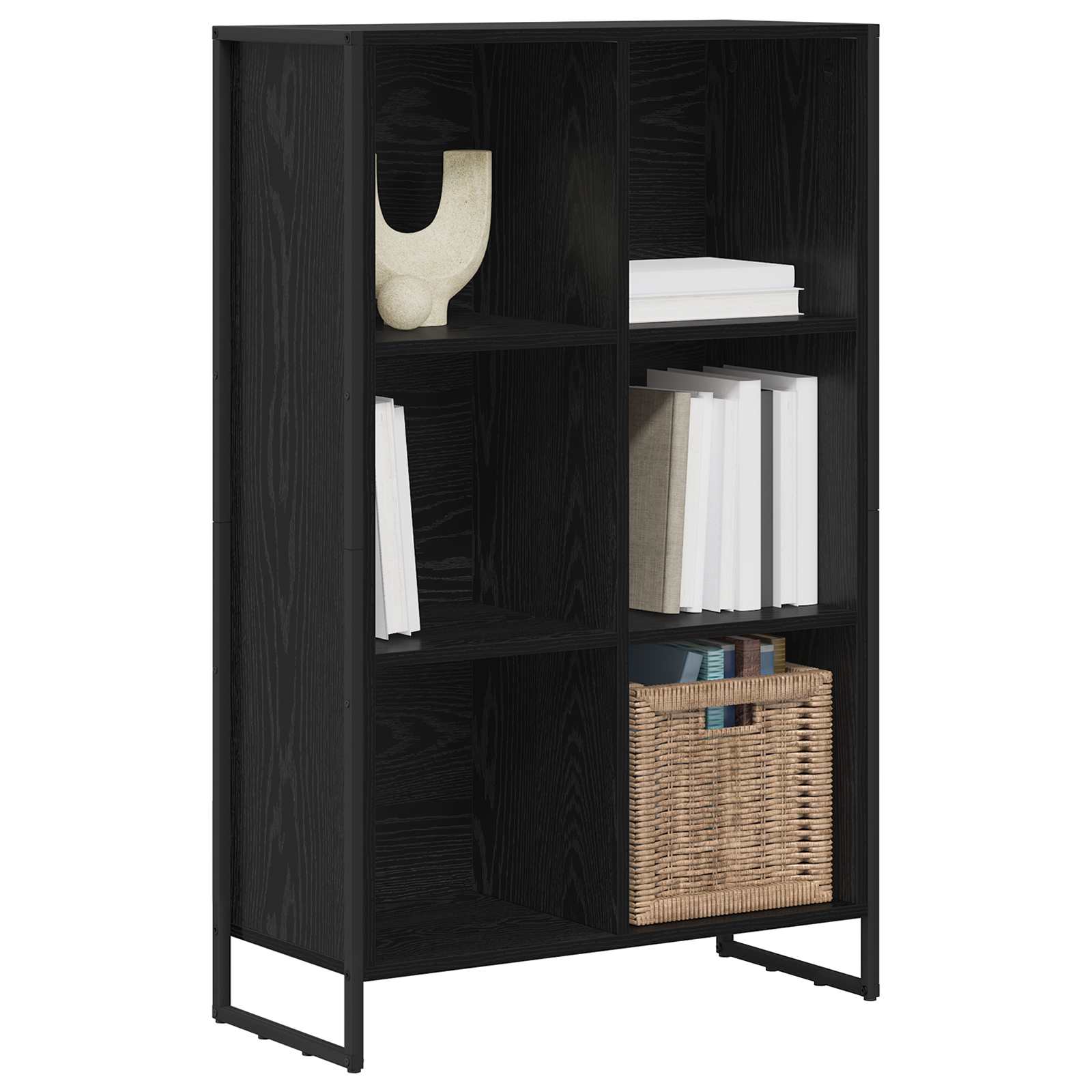 Bibliothèque Chêne noir 99,5 x 30 x 108,5 cm Bois d'ingénierie - XIOS
