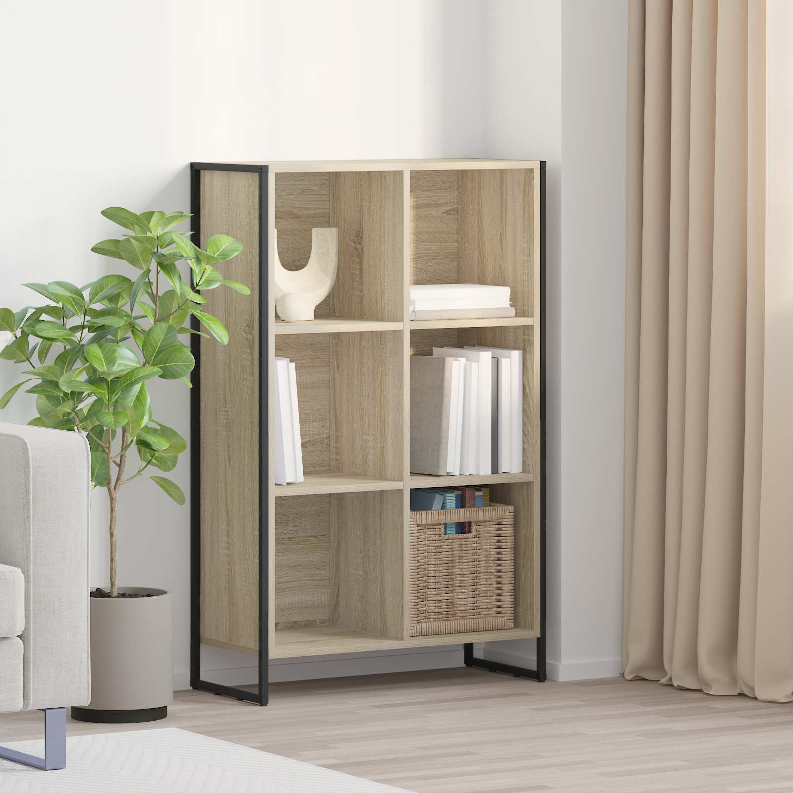 Bibliothèque Sonoma 99,5 x 30 x 108,5 cm Bois d'ingénierie - XIOS