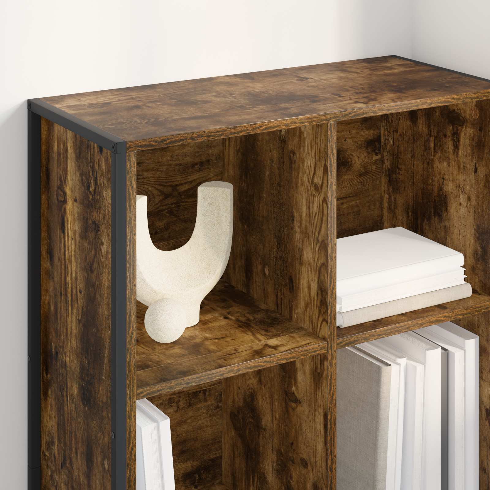 Bibliothèque Chêne Fumé 99,5 x 30 x 108,5 cm Bois d'ingénierie - XIOS