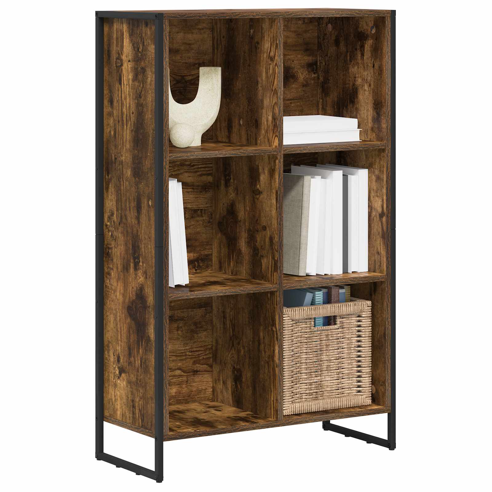 Bibliothèque Chêne Fumé 99,5 x 30 x 108,5 cm Bois d'ingénierie - XIOS