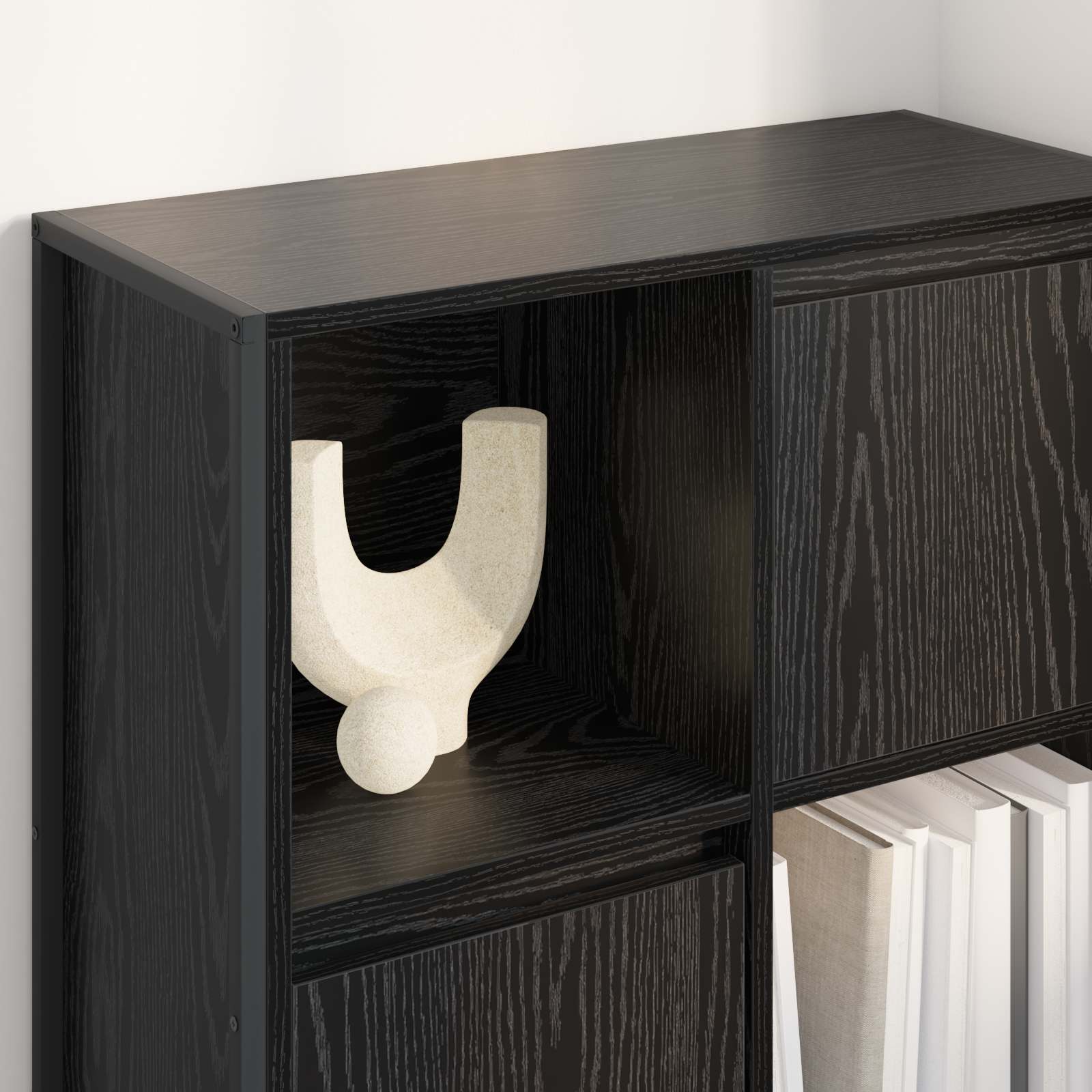Bibliothèque Chêne noir 68 x 30 x 108.5 cm Bois d'ingénierie - XIOS