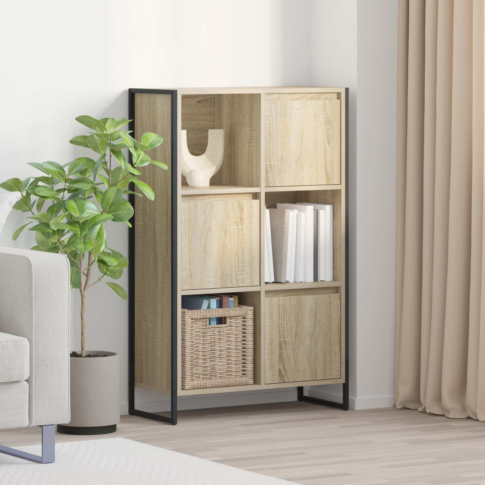 Bibliothèque Sonoma 68 x 30 x 108.5 cm Bois d'ingénierie - XIOS