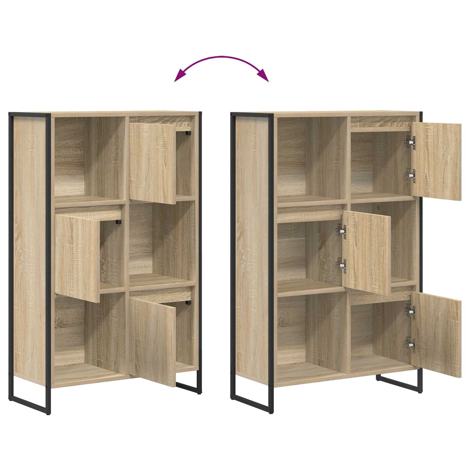 Bibliothèque Sonoma 68 x 30 x 108.5 cm Bois d'ingénierie - XIOS