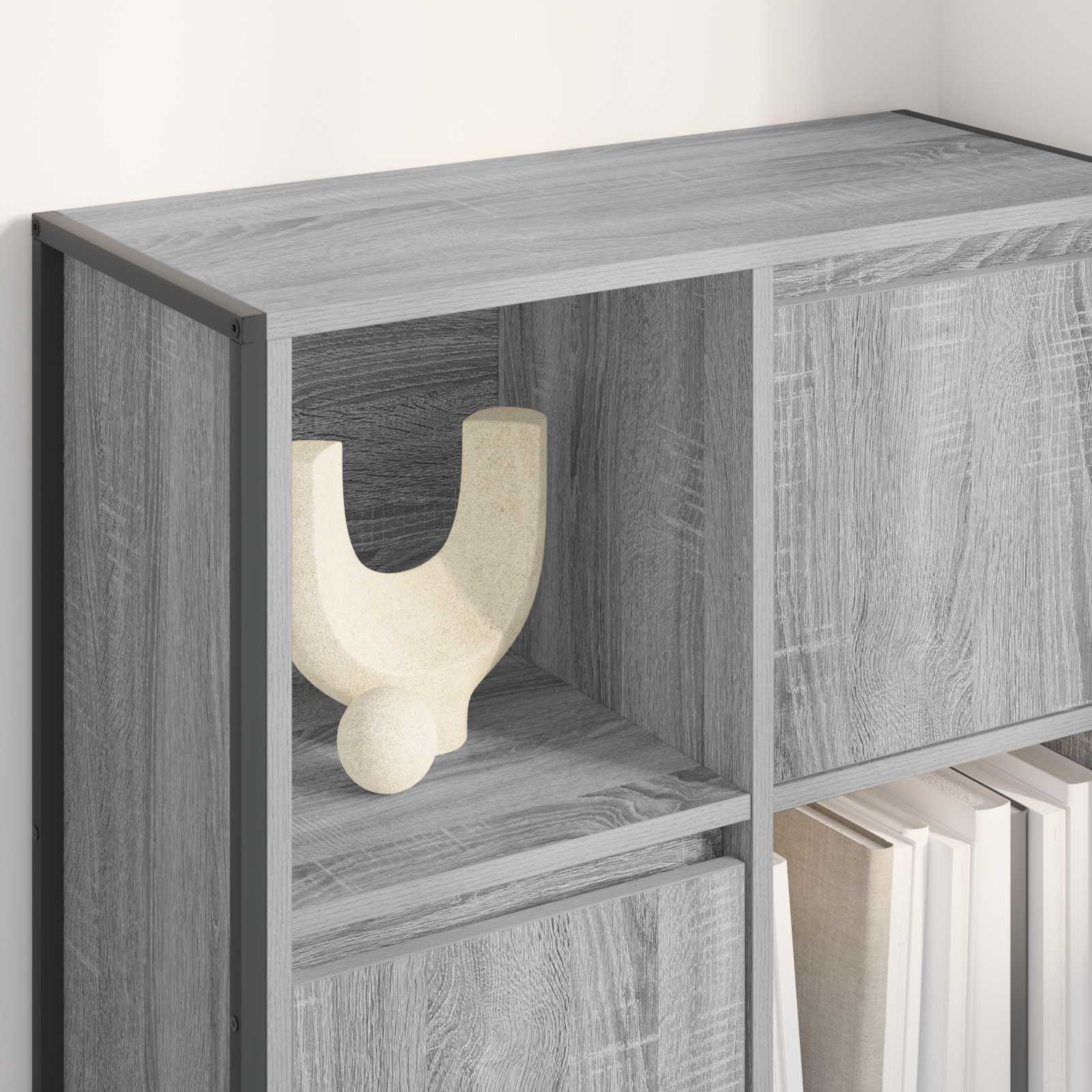 Bibliothèque Gris Sonoma 68 x 30 x 108.5 cm Bois d'ingénierie - XIOS