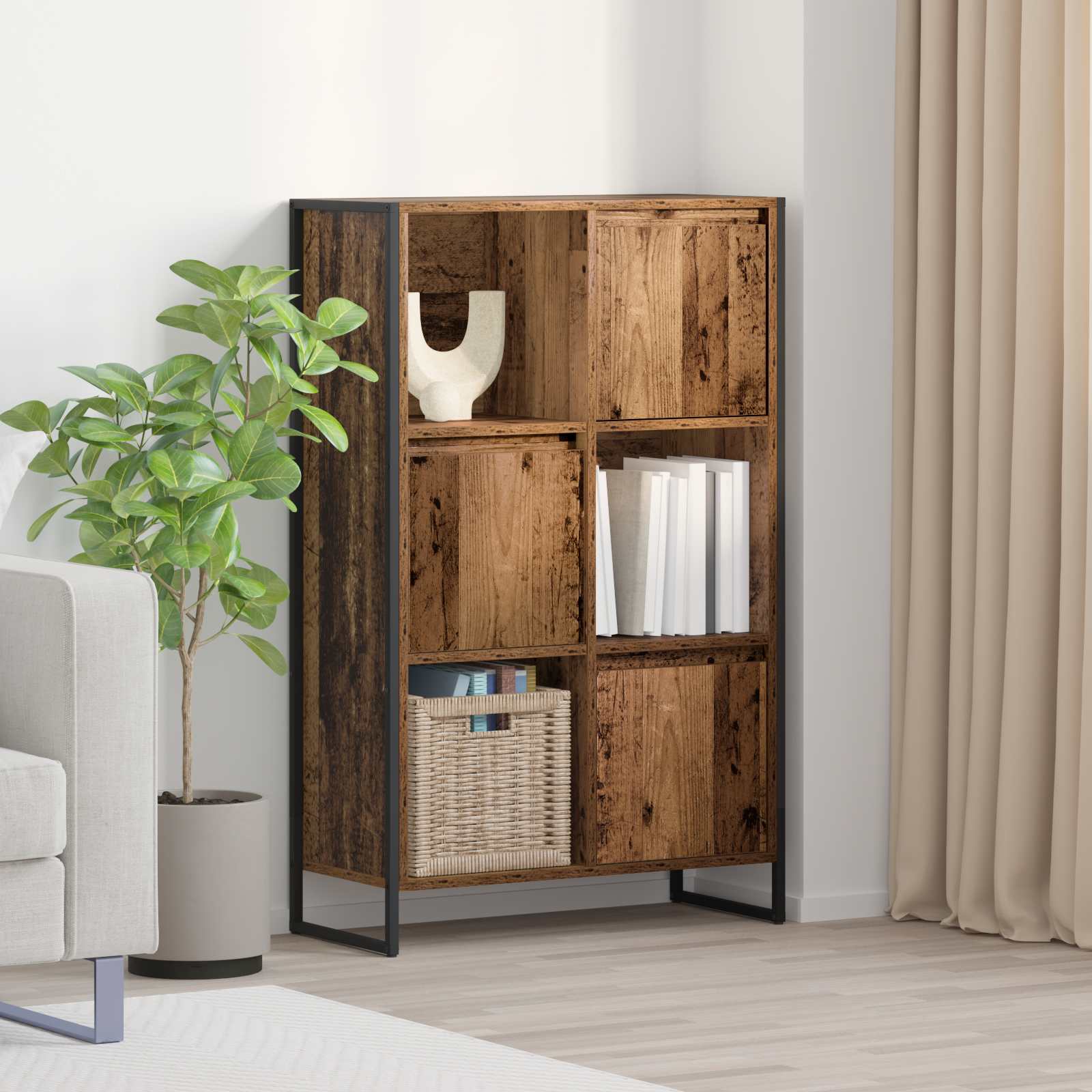 Bibliothèque Bois Ancien 68 x 30 x 108.5 cm Bois d'ingénierie - XIOS
