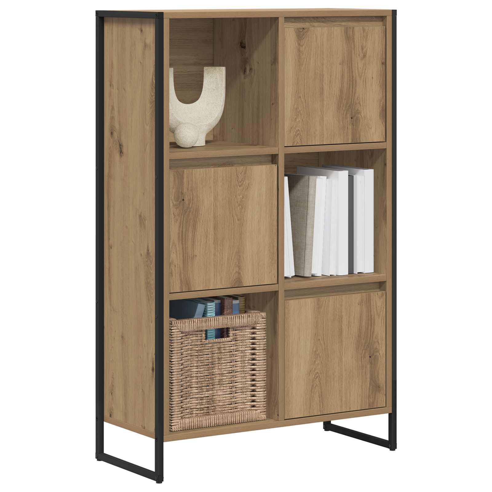 Bibliothèque Chêne artisan 68 x 30 x 108.5 cm Bois d'ingénierie - XIOS