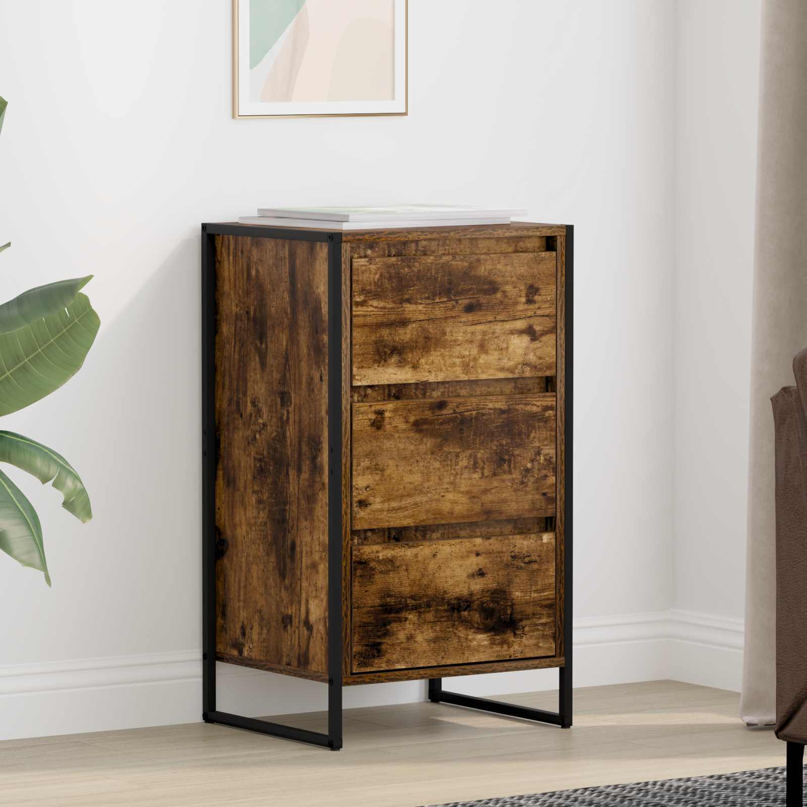 Buffet Chêne Fumé 42 x 36 x 75.5 cm Bois d'ingénierie - XIOS