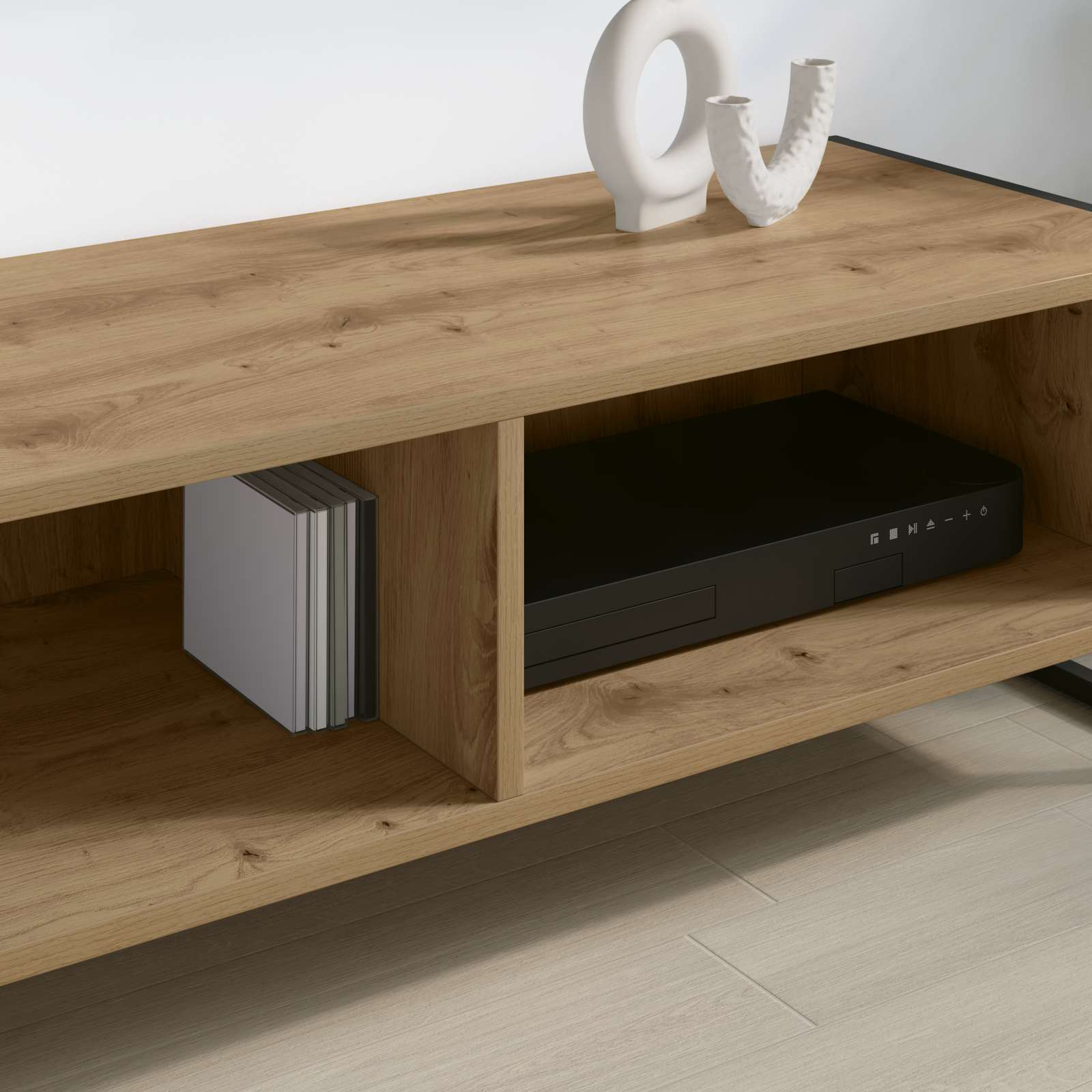 Meuble TV 100 x 36,5 x 30,5 cm Chêne artisan Bois d'ingénierie - XIOS