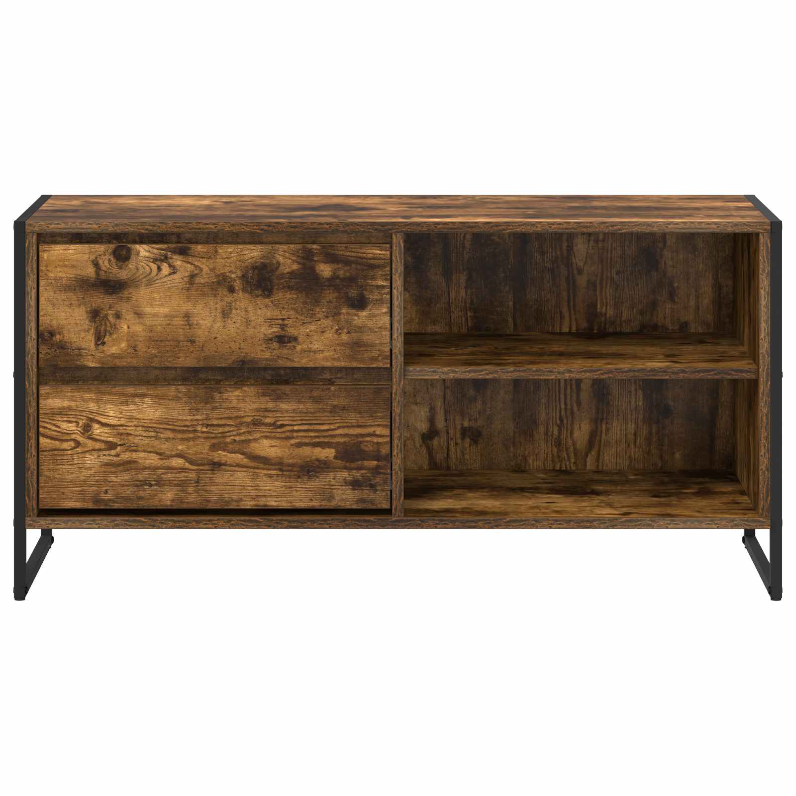 Meuble TV Chêne Fumé 100 x 36 x 49,5 cm Bois d'ingénierie - XIOS