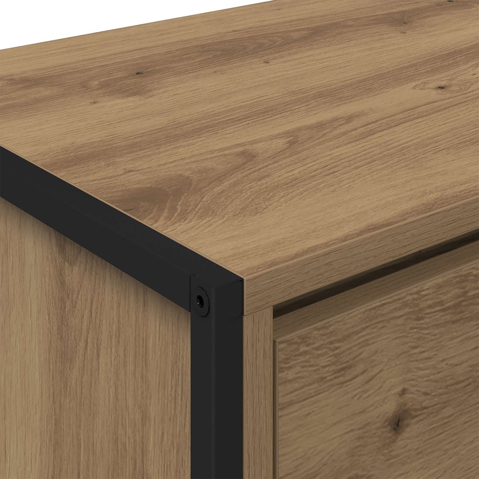 Meuble TV Chêne artisan 100 x 36 x 49,5 cm Bois d'ingénierie - XIOS