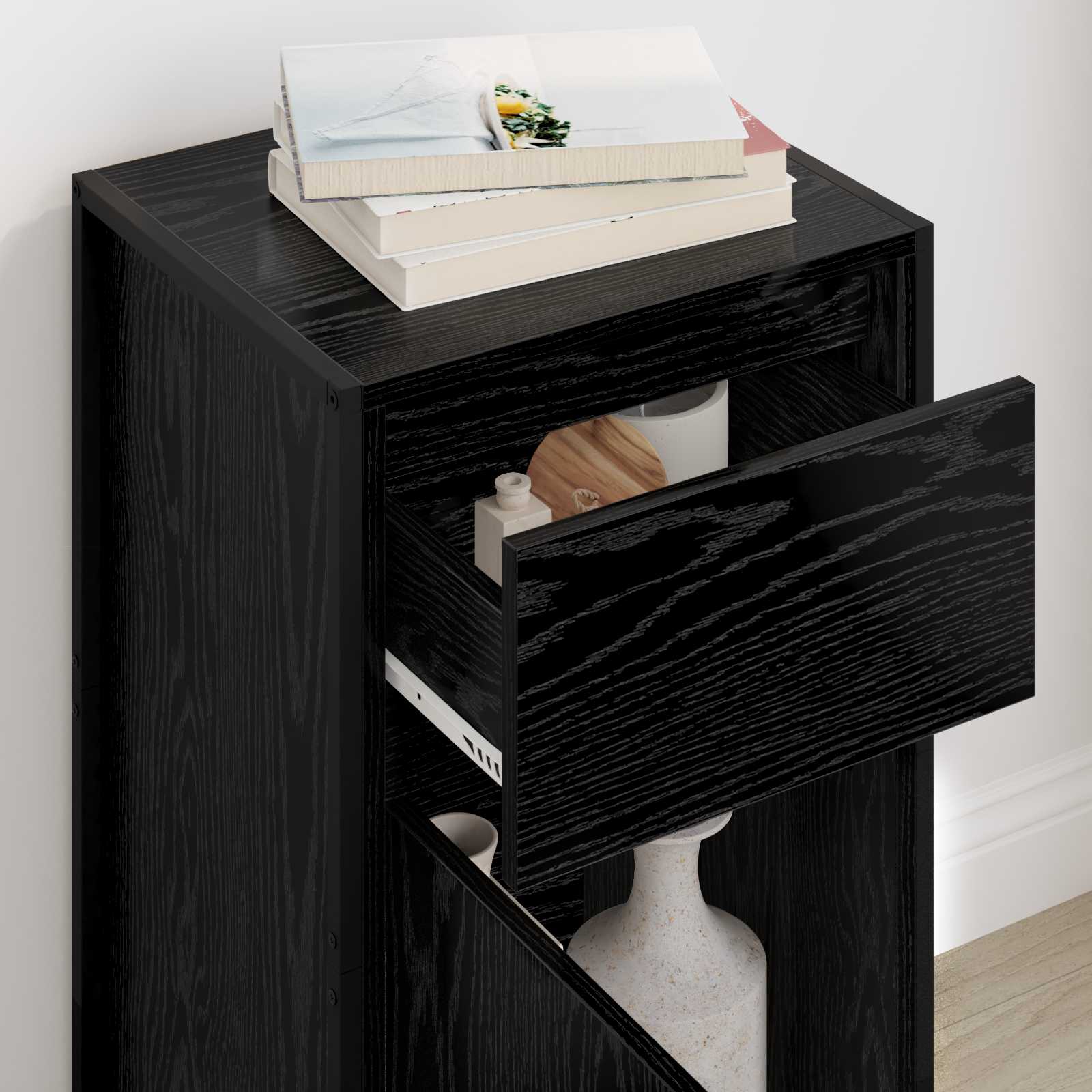 Buffet Chêne noir 81 x 36 x 150.5 cm Bois d'ingénierie - XIOS