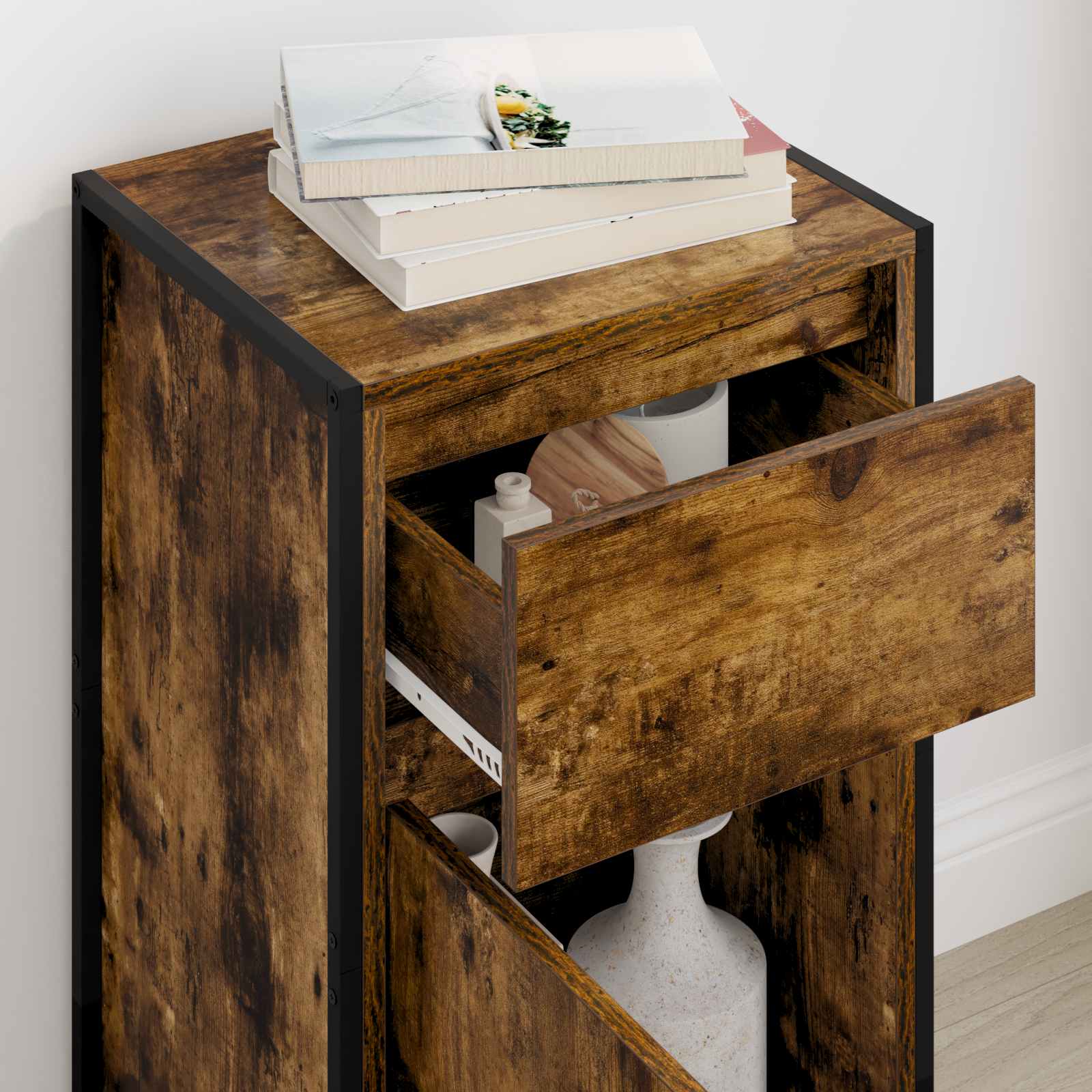 Buffet Chêne Fumé 81 x 36 x 150.5 cm Bois d'ingénierie - XIOS