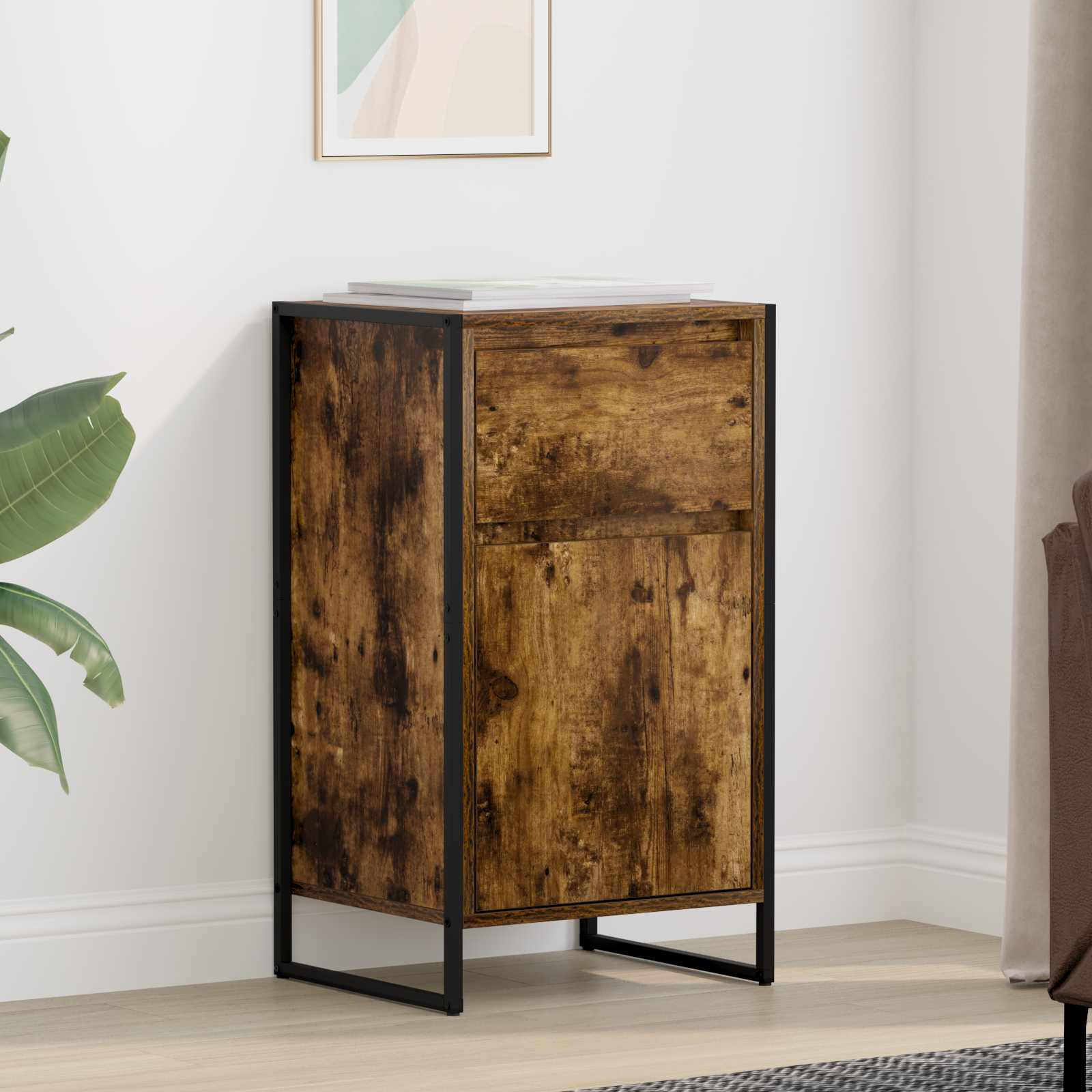 Buffet Chêne Fumé 81 x 36 x 150.5 cm Bois d'ingénierie - XIOS