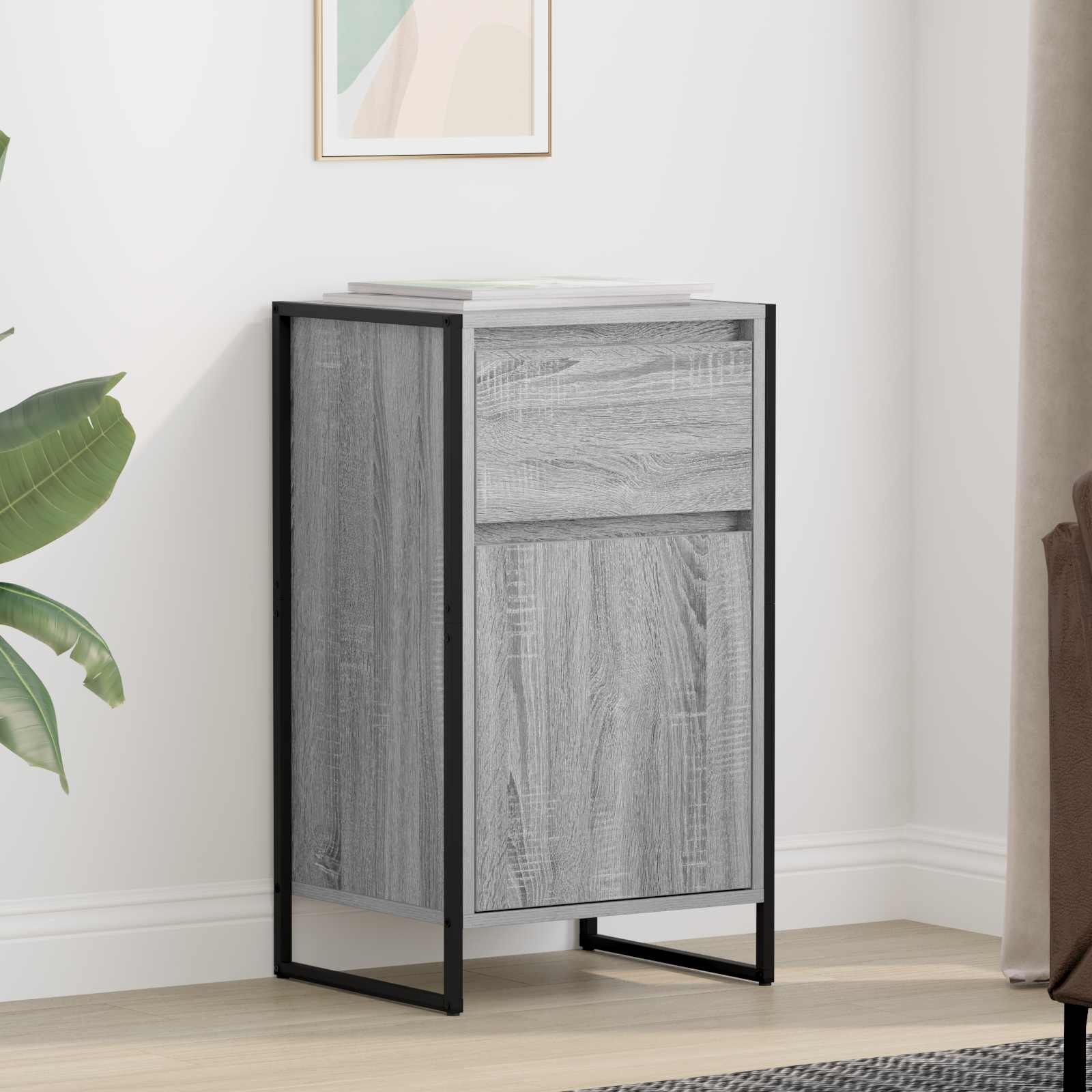 Buffet Gris Sonoma 81 x 36 x 150.5 cm Bois d'ingénierie - XIOS