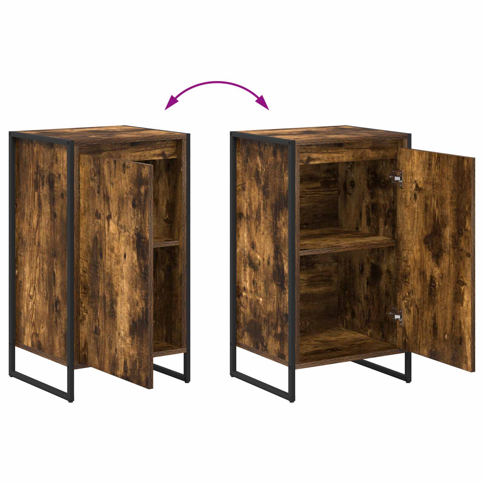 Buffet Chêne Fumé 43 x 36 x 75,5 cm Bois d'ingénierie - XIOS