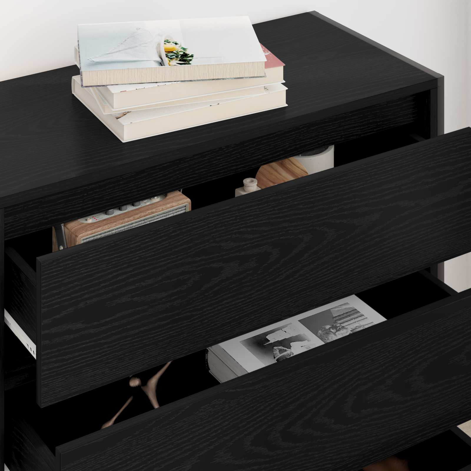 Buffet Chêne noir 79 x 36 x 75.5 cm Bois d'ingénierie - XIOS