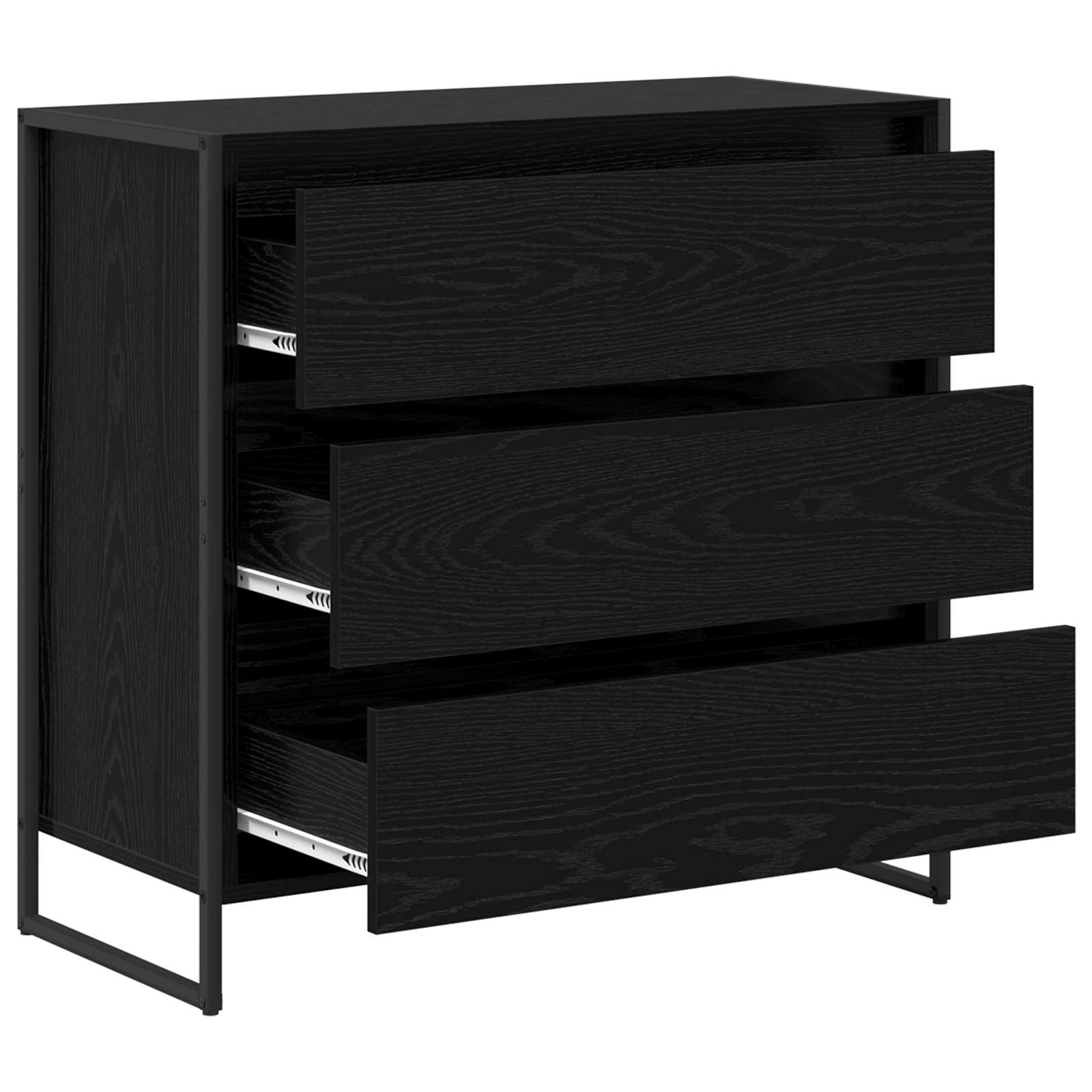 Buffet Chêne noir 79 x 36 x 75.5 cm Bois d'ingénierie - XIOS
