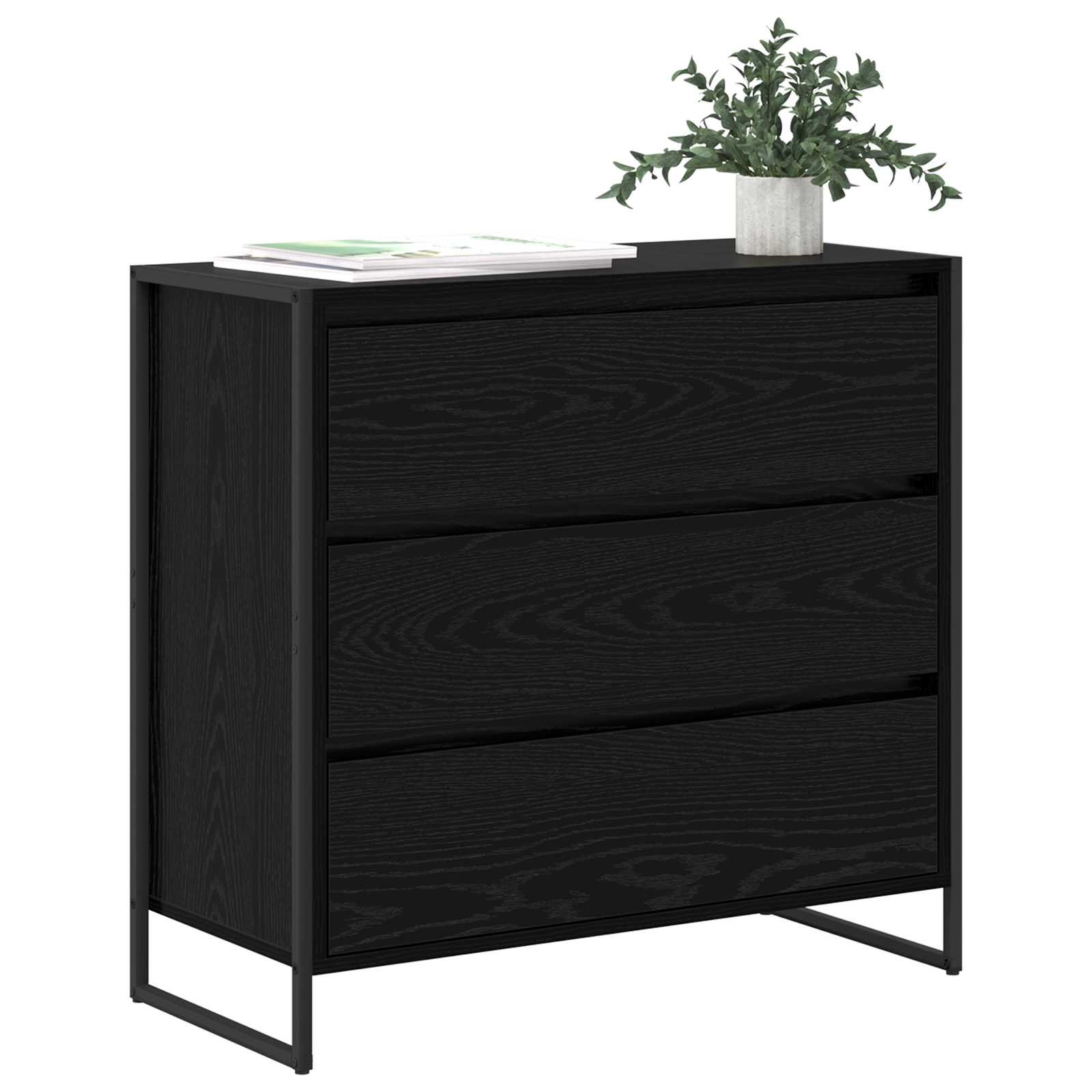 Buffet Chêne noir 79 x 36 x 75.5 cm Bois d'ingénierie - XIOS