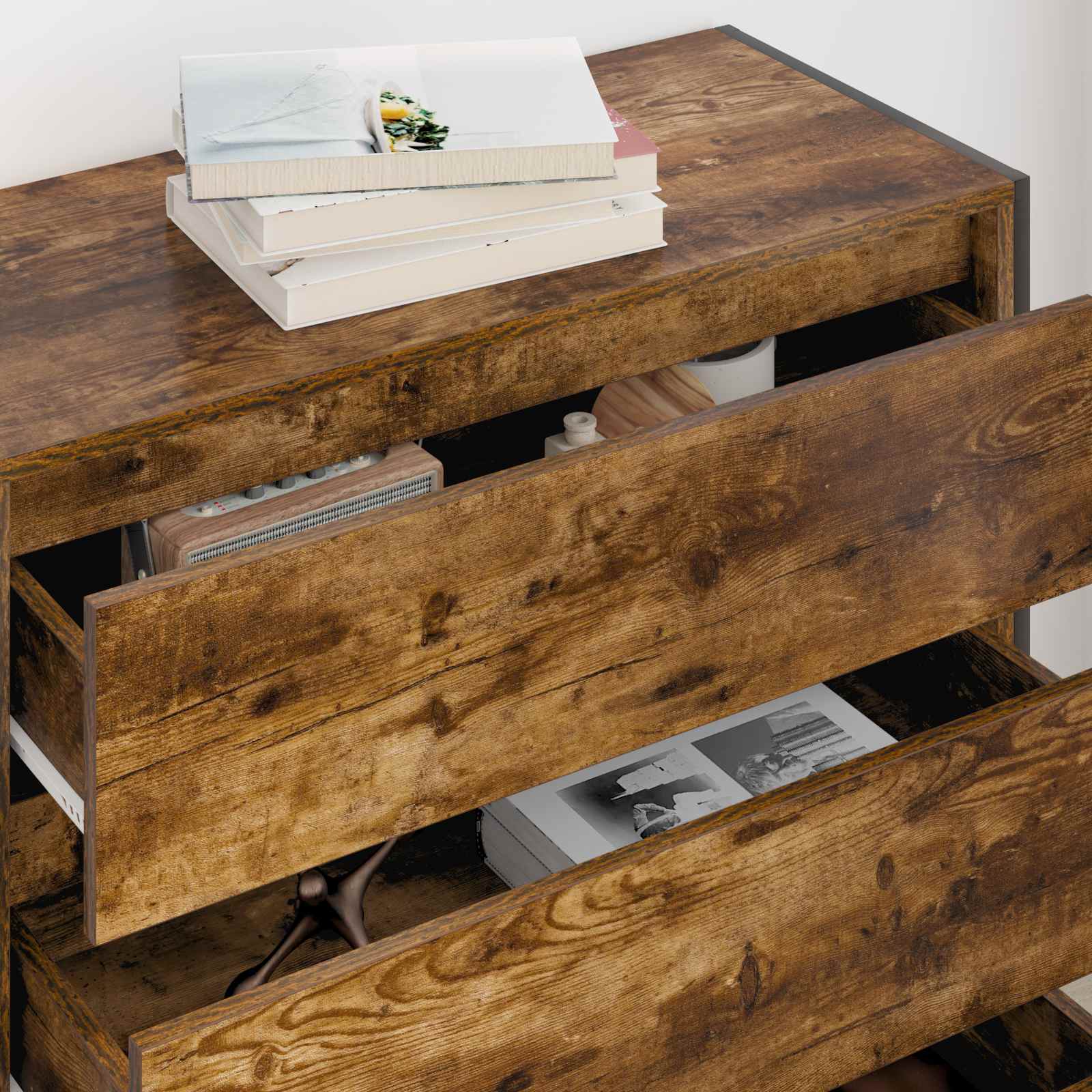 Buffet Chêne Fumé 79 x 36 x 75.5 cm Bois d'ingénierie - XIOS