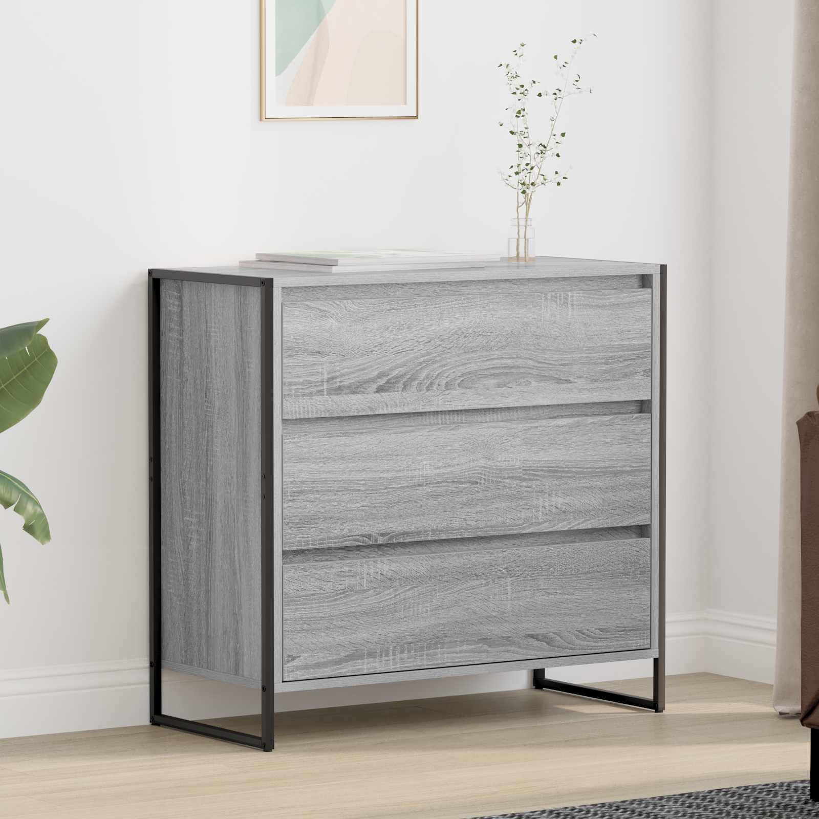 Buffet Gris Sonoma 79 x 36 x 75.5 cm Bois d'ingénierie - XIOS