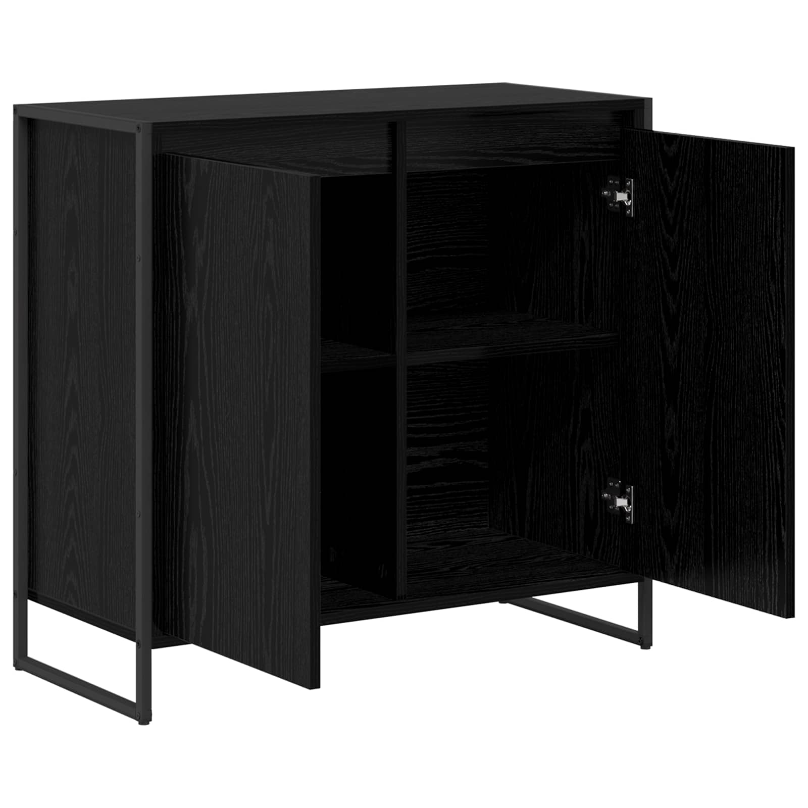 Meuble d'appoint Chêne noir 79 x 36 x 75 cm Bois d'ingénierie - XIOS