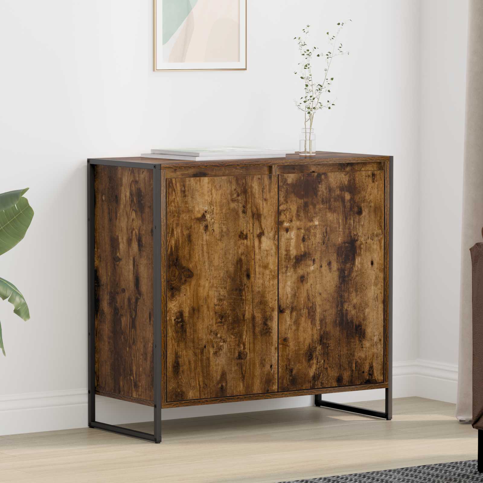 Meuble d'appoint Chêne Fumé 79 x 36 x 75 cm Bois d'ingénierie - XIOS