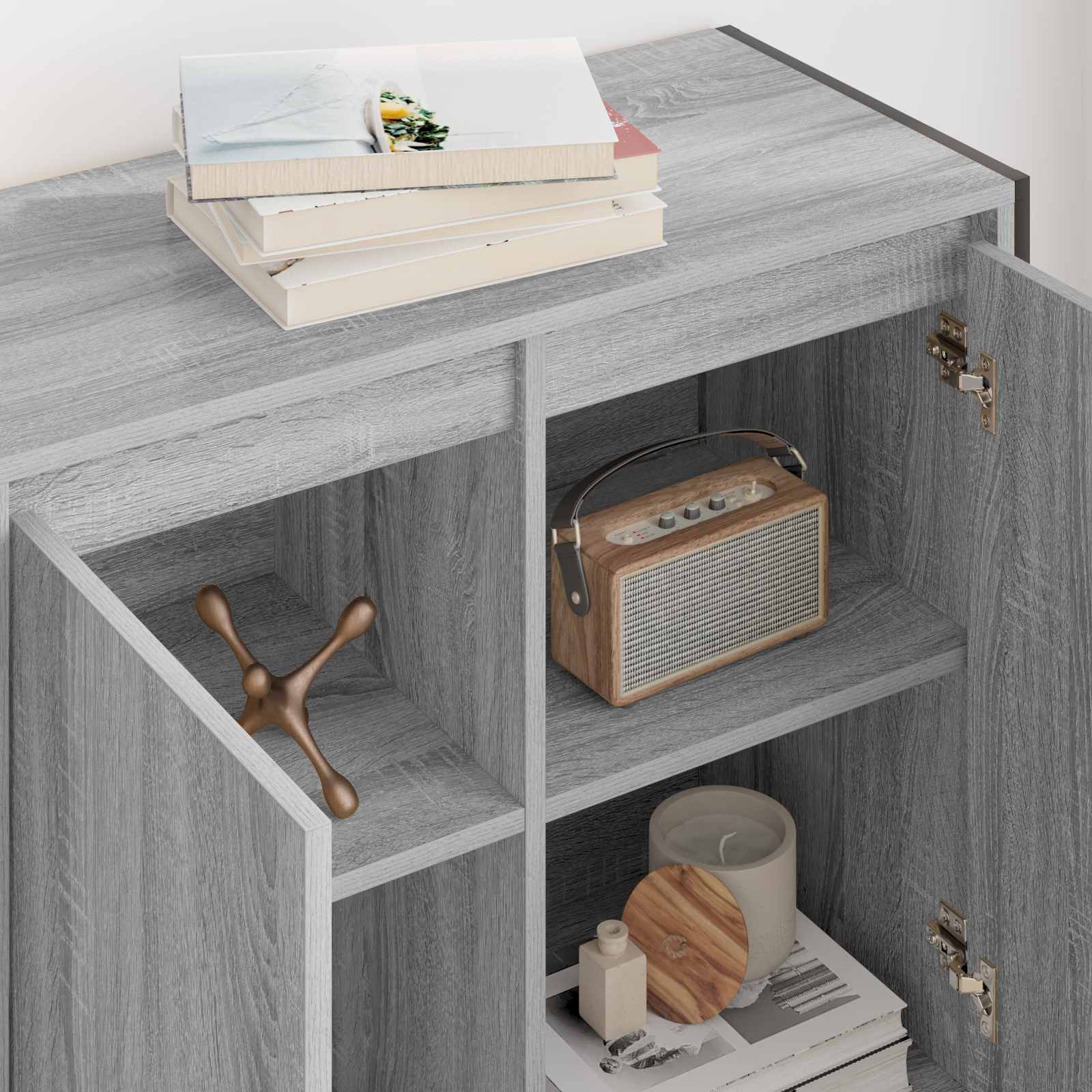 Meuble d'appoint Gris Sonoma 79 x 36 x 75 cm Bois d'ingénierie - XIOS