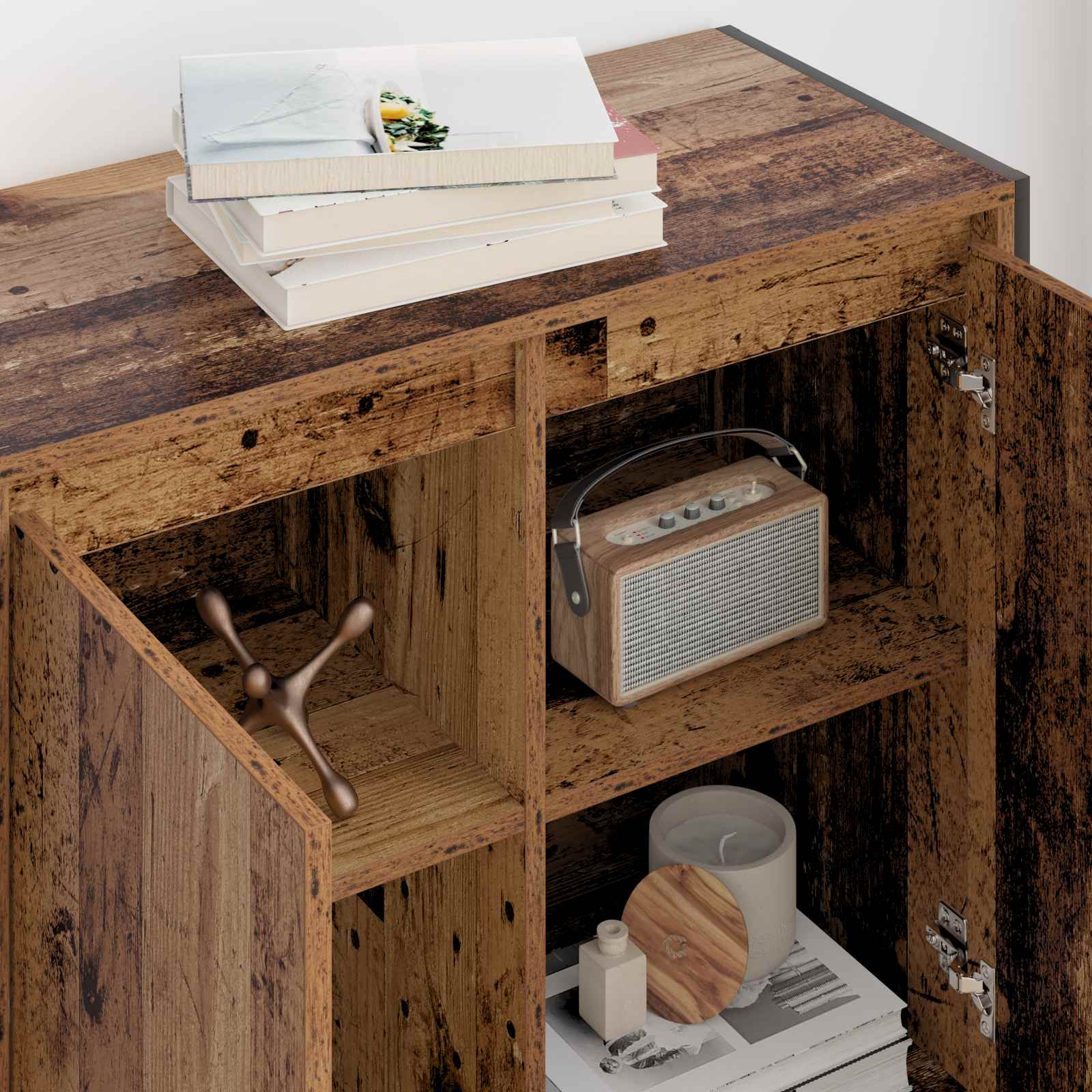 Meuble d'appoint Bois Ancien 79 x 36 x 75 cm Bois d'ingénierie - XIOS