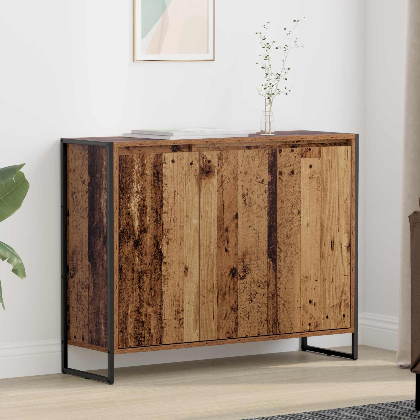 Meuble d'appoint Bois Ancien 96,5 x 30 x 75 cm - XIOS