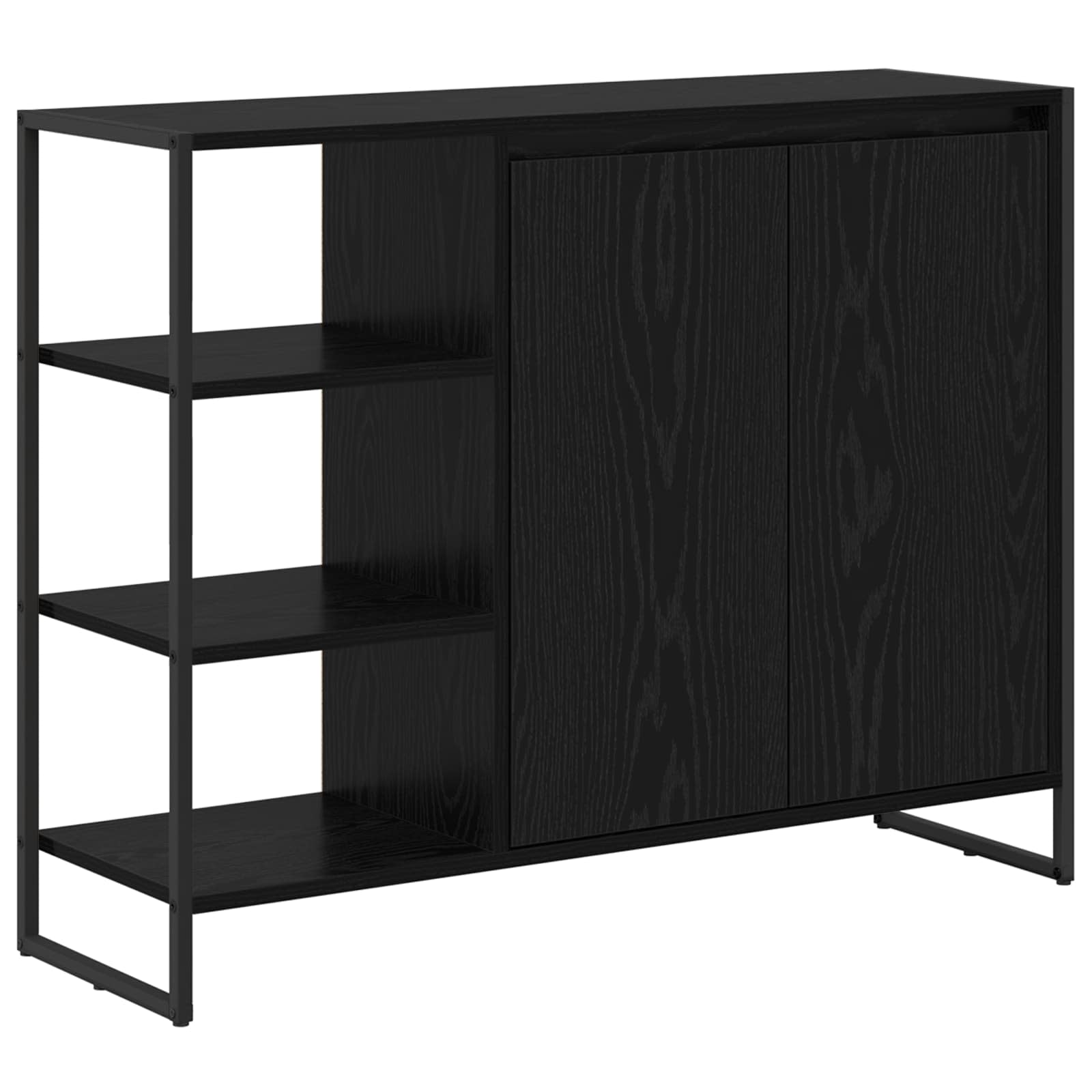 Meuble d'appoint Chêne noir 96,5 x 30 x 75 cm Bois d'ingénierie - XIOS