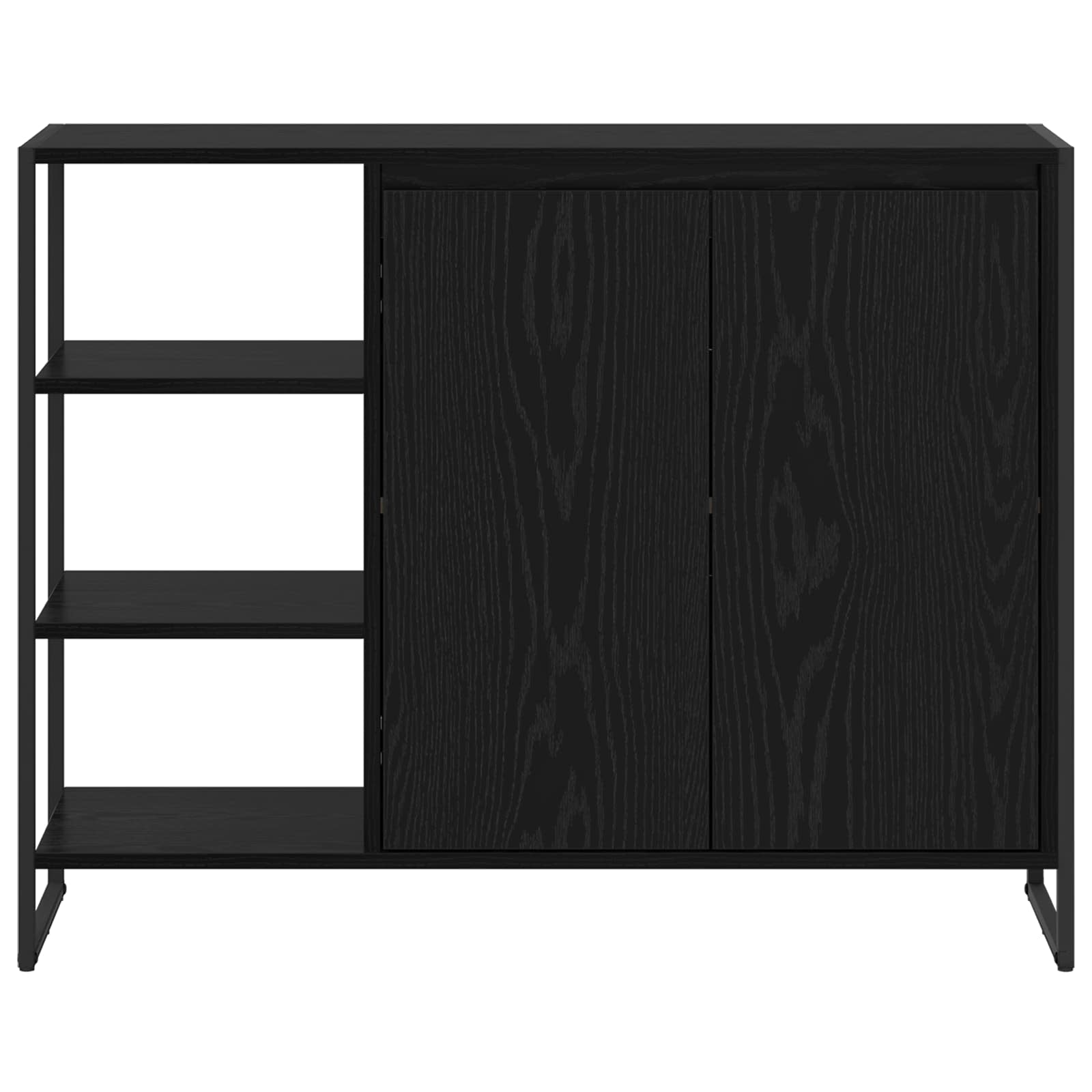 Meuble d'appoint Chêne noir 96,5 x 30 x 75 cm Bois d'ingénierie - XIOS