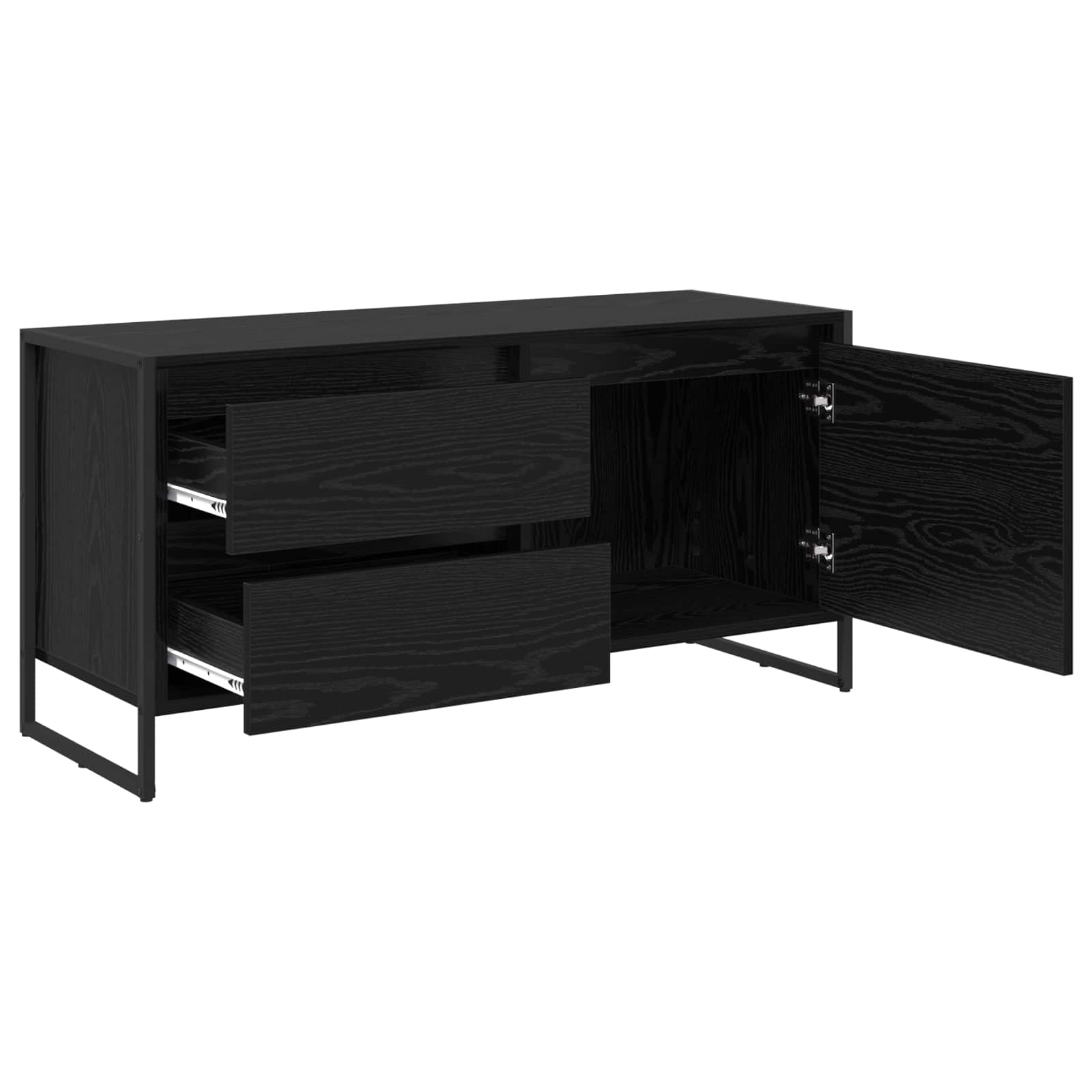 Meuble TV Chêne noir 100 x 36 x 49.5 cm Bois d'ingénierie - XIOS