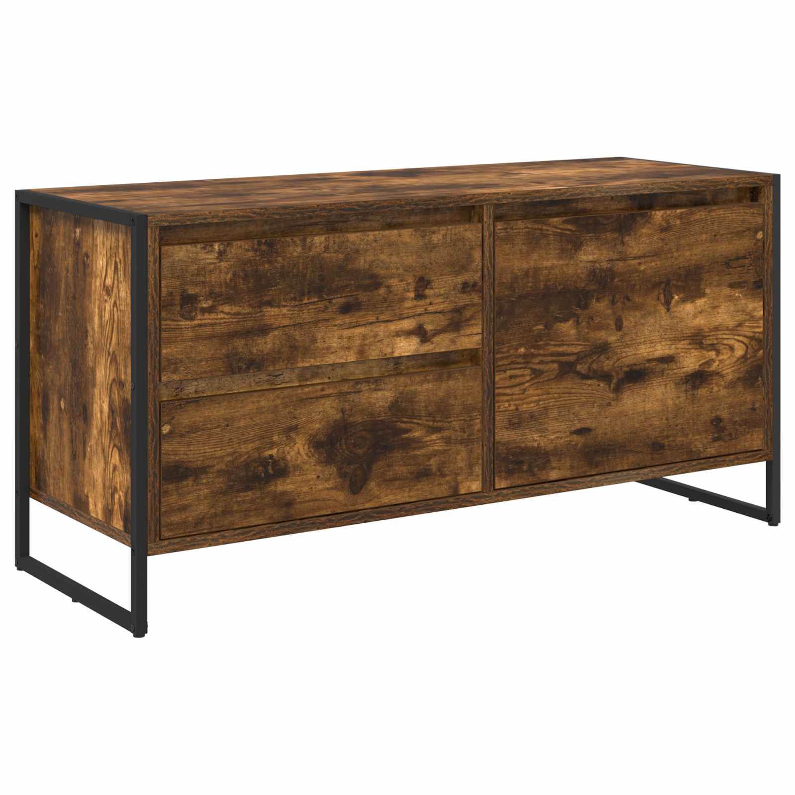 Meuble TV Chêne Fumé 100 x 36 x 49.5 cm Bois d'ingénierie - XIOS