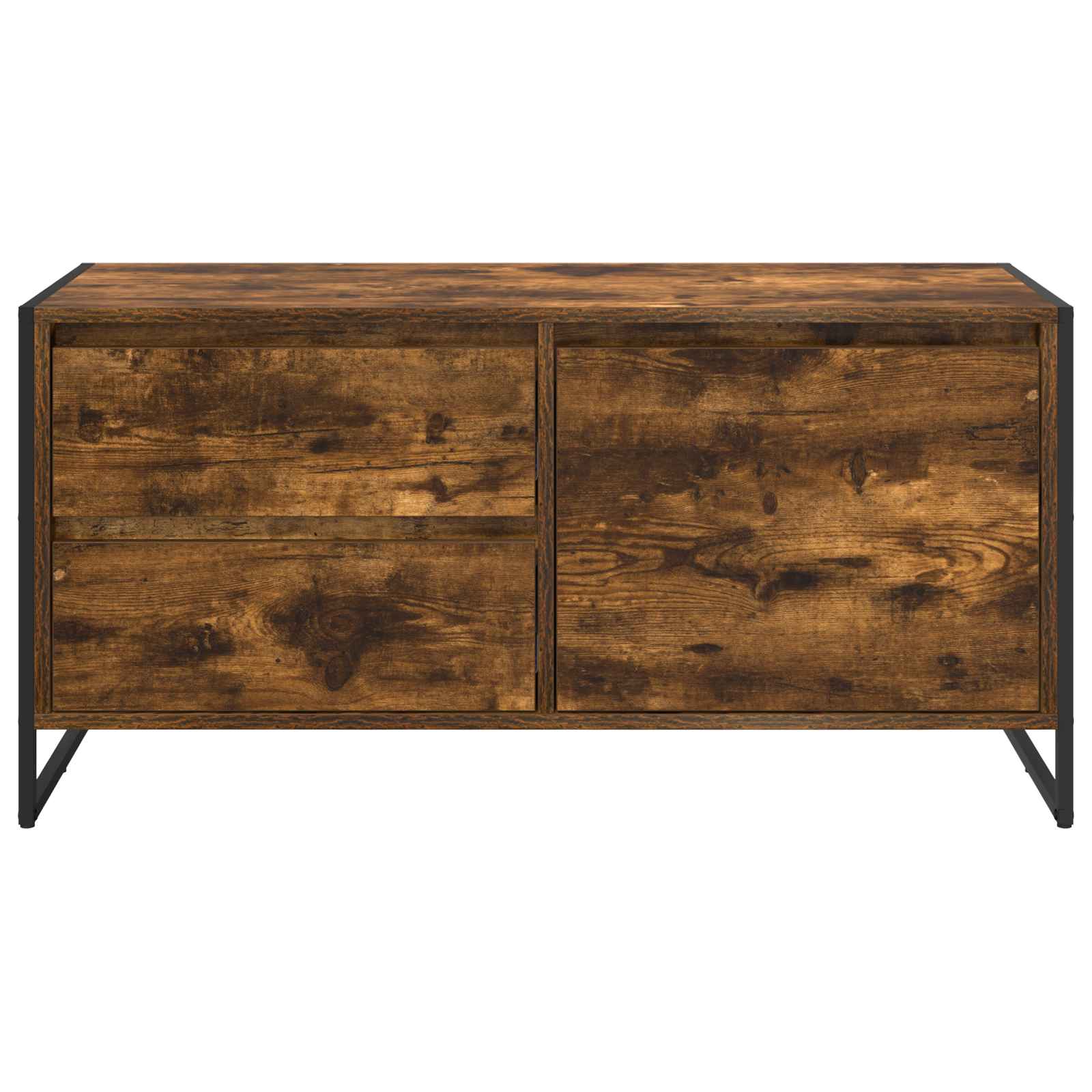 Meuble TV Chêne Fumé 100 x 36 x 49.5 cm Bois d'ingénierie - XIOS