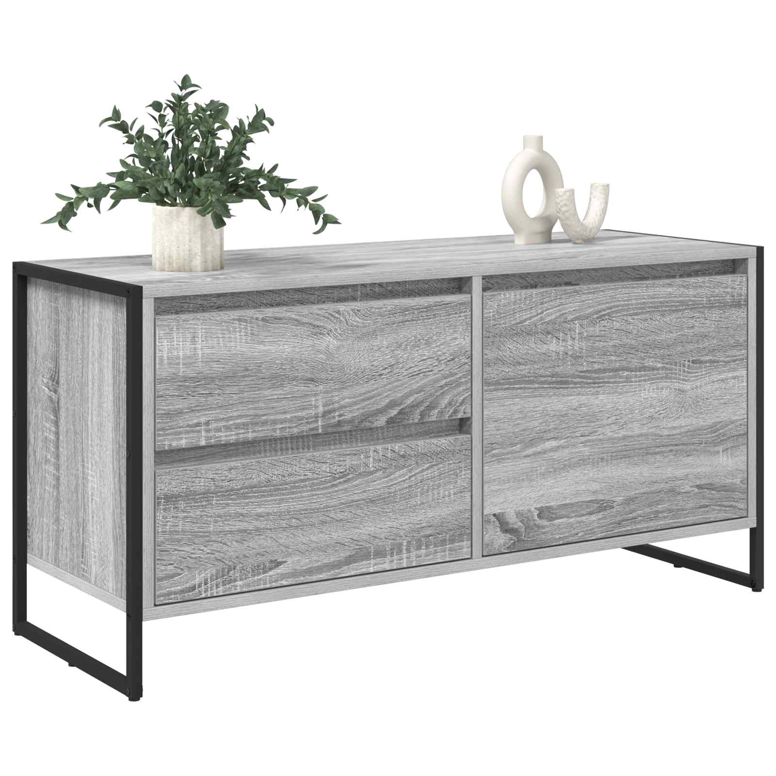 Meuble TV Gris Sonoma 100 x 36 x 49.5 cm Bois d'ingénierie - XIOS
