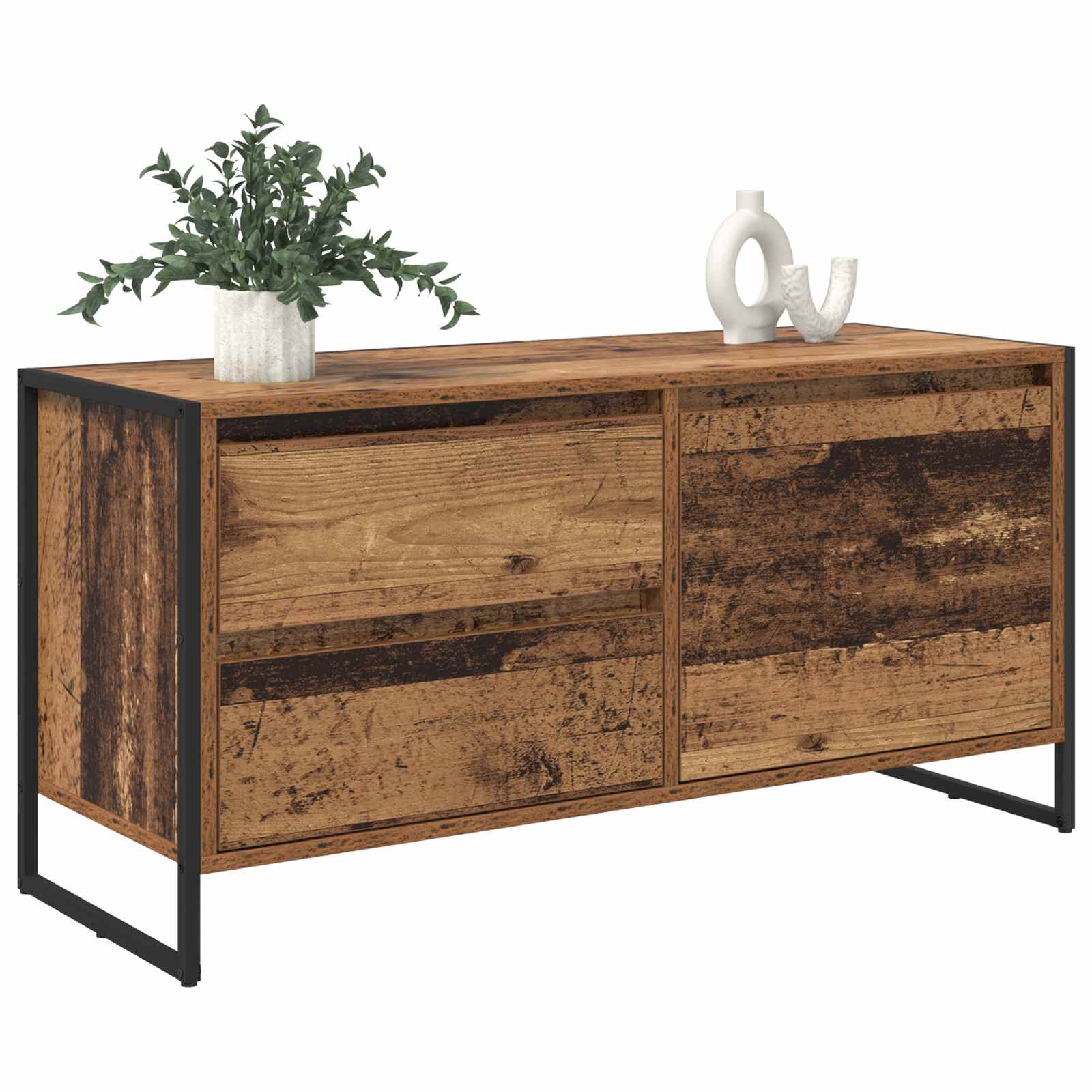 Meuble TV Bois Ancien 100 x 36 x 49.5 cm Bois d'ingénierie - XIOS