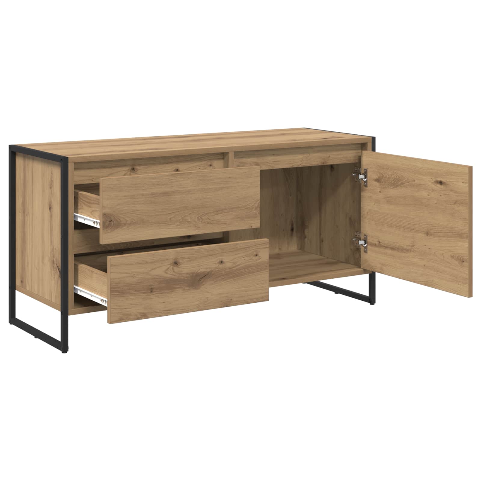 Meuble TV Chêne artisan 100 x 36 x 49.5 cm Bois d'ingénierie - XIOS